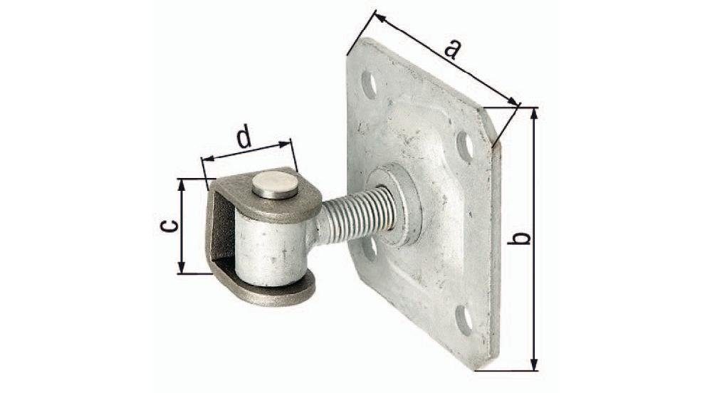 Alberts Torbeschlag Torband 100x100x42x30mm Stahl roh