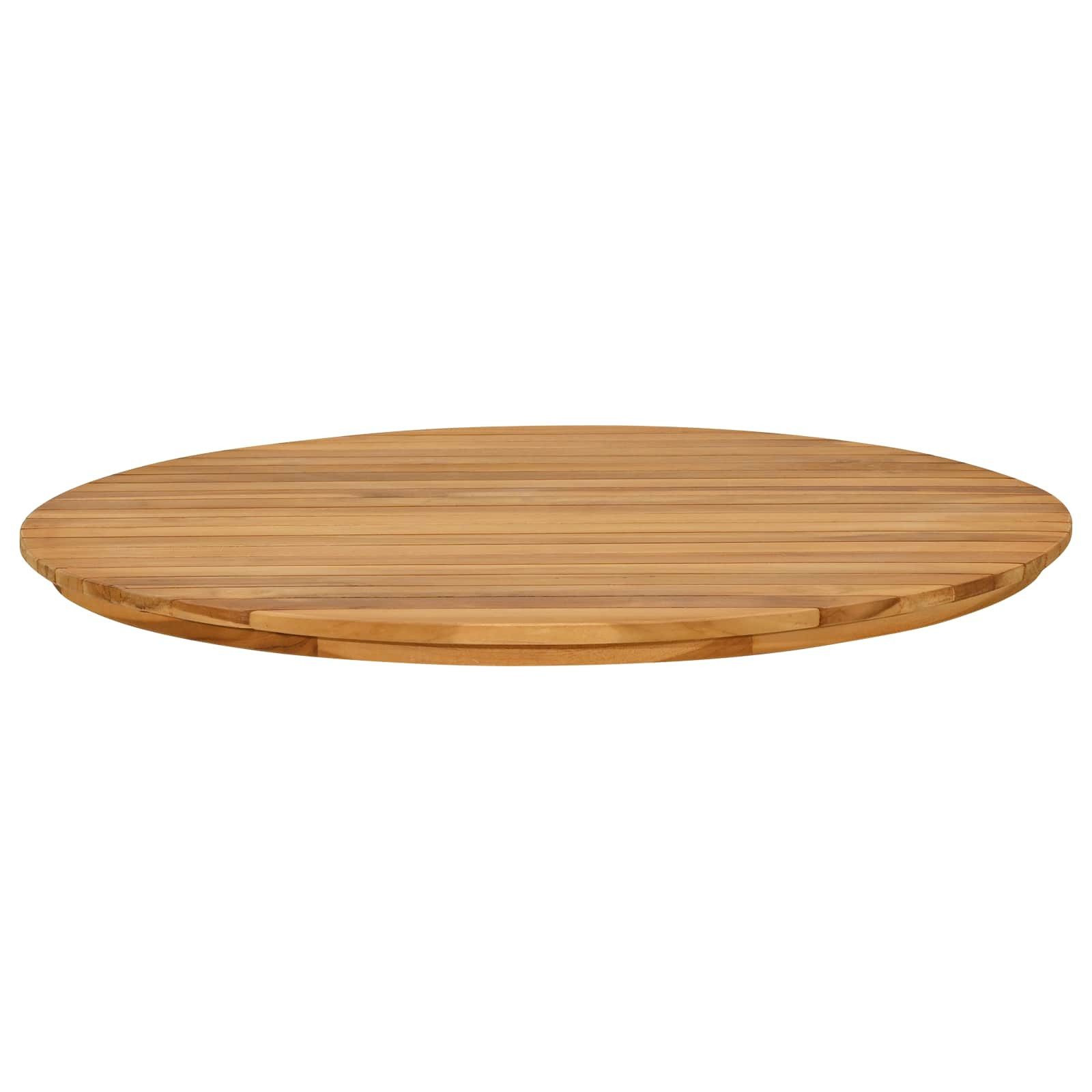 vidaXL Tischplatte Tischplatte Ø 80 x 3,5 Rund Massives holz Natur (1 St)