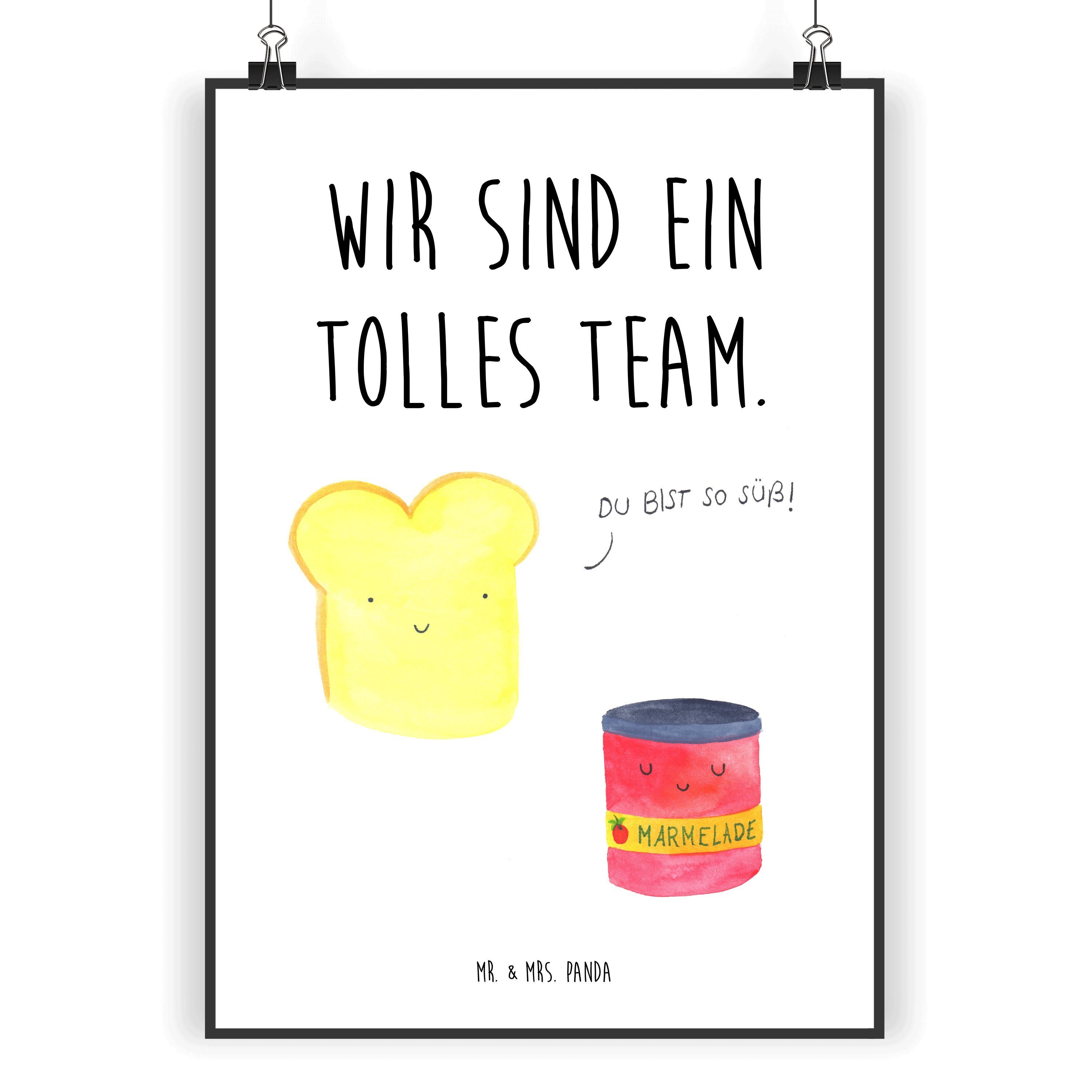 Mr. & Mrs. Panda Poster »Toast & Marmelade Weiß süß, Poster, süße