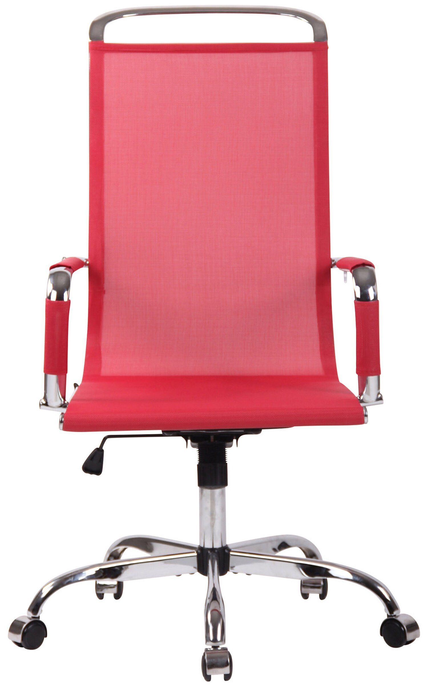 Rückenlehne chrom Gestell: rot Bürostuhl Drehstuhl, Brand Sitzfläche: Chefsessel, ergonomisch TPFLiving geformter Gamingstuhl), bequemer Netzbezug (Schreibtischstuhl, mit Metall -