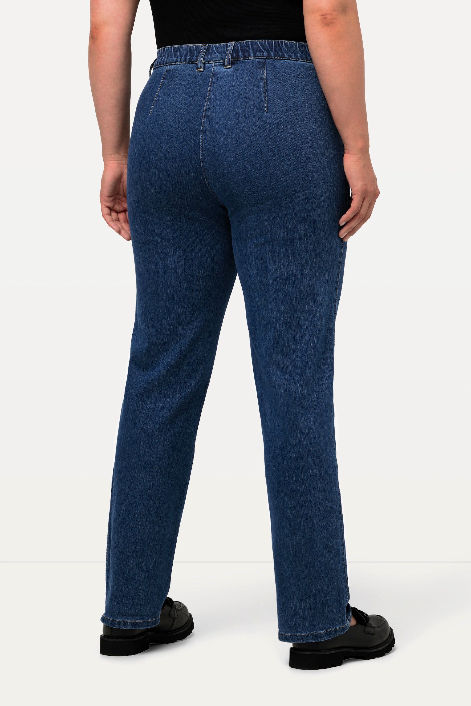 Ulla Popken Regular-fit-Jeans Jeans blue konisches denim Mony Bein Reißverschlusstaschen