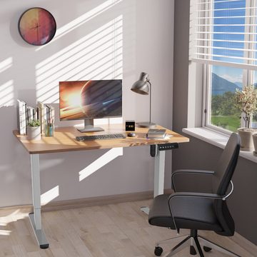 Randaco Schreibtisch Höhenverstellbarer Tisch Grau Gestell Elektrisch Schreibtisch, Stahl