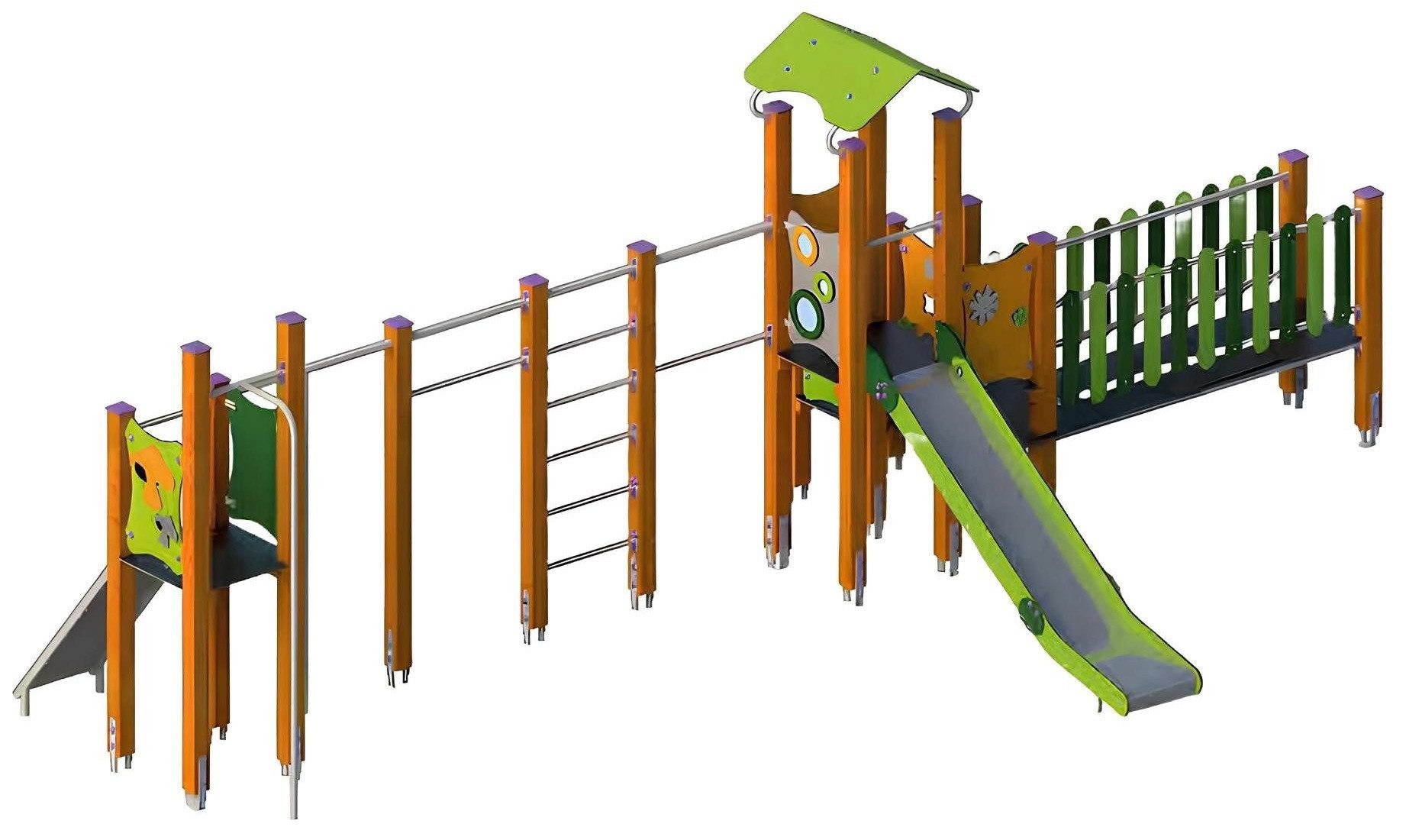 Xlmoebel Spielturm Kinderfreizeitpark mit Bewegungsfläche für Familien und Kinder, Hergestellt in Europa
