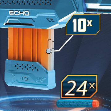 Hasbro Blaster Nerf Elite 2.0 Echo CS-10 24 Nerf Darts, 10-Dart Clip-Magazin abnehmbare Schulterstütze und Laufverlängerung