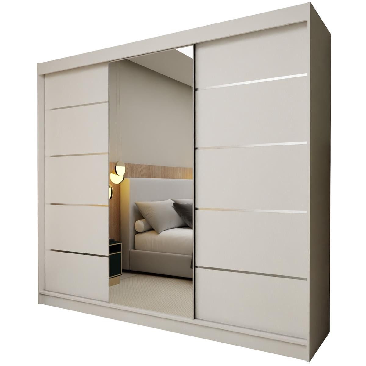 Compleo Schwebetürenschrank mit Spiegel 240 cm günstig online kaufen