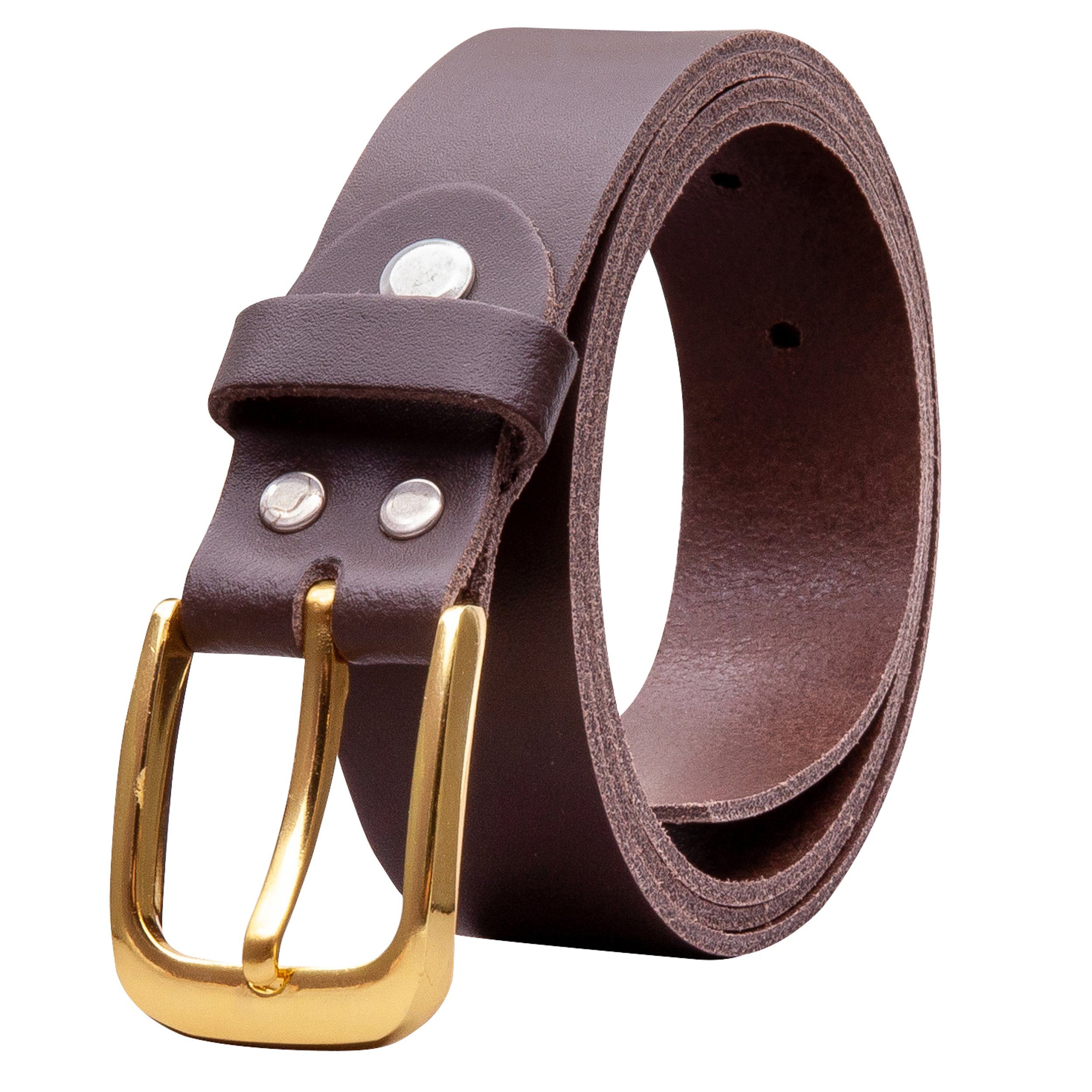 COLOGNEBELT Ledergürtel C16-SL Schlicht dennoch modern mit Dornschließe, MADE IN GERMANY