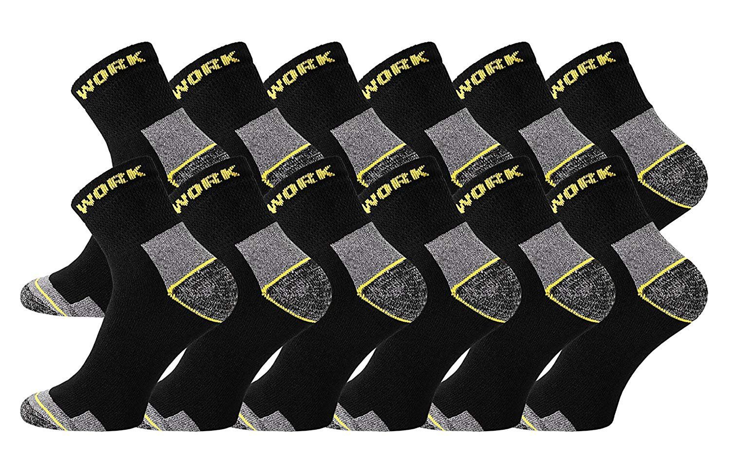 Arbeitssocken 12 Paar starke Kurzschaft Worker Socks Arbeitssocken Baumwolle