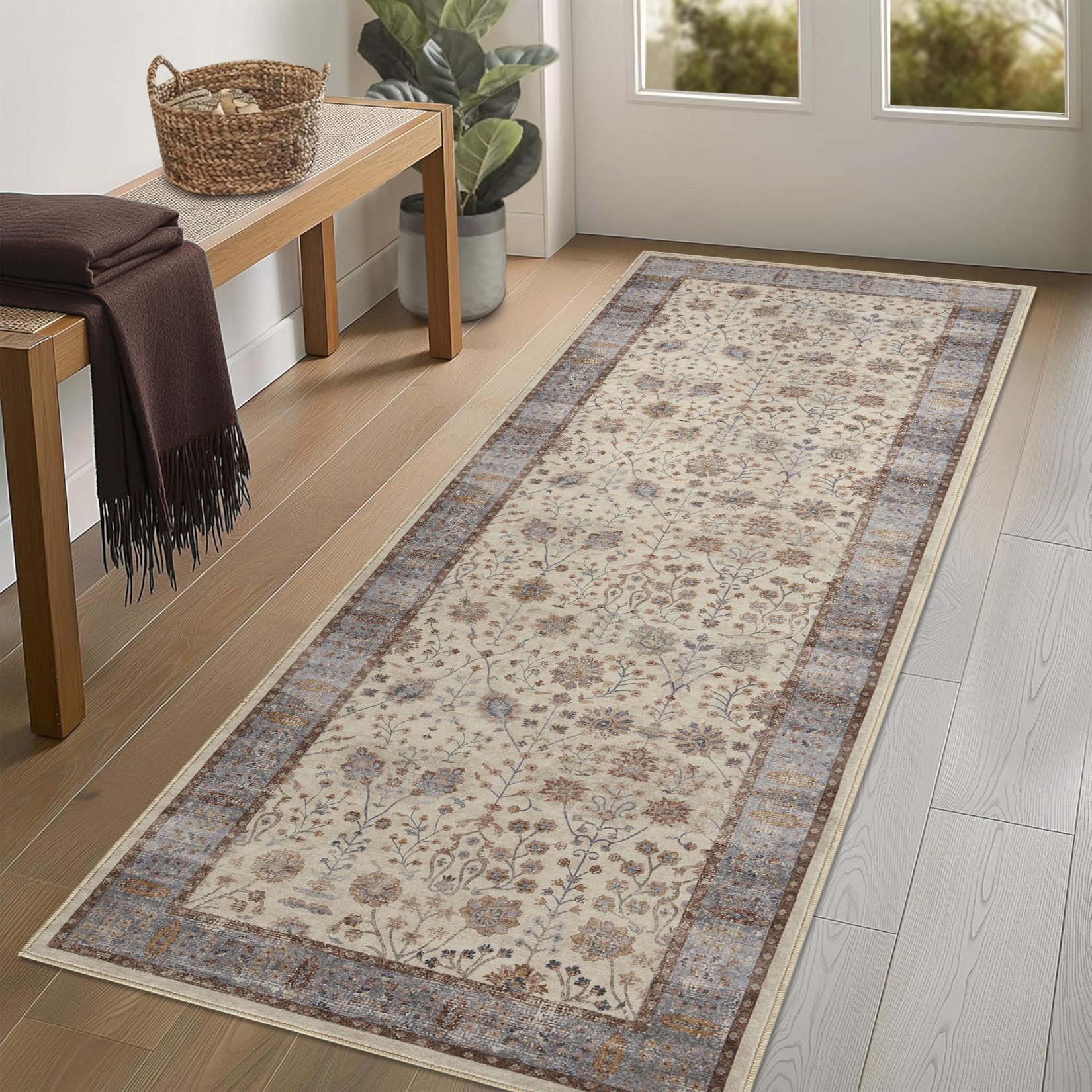 GarveeMore Teppich Maschinenwaschbarer Boho Rutschfester Teppich günstig online kaufen