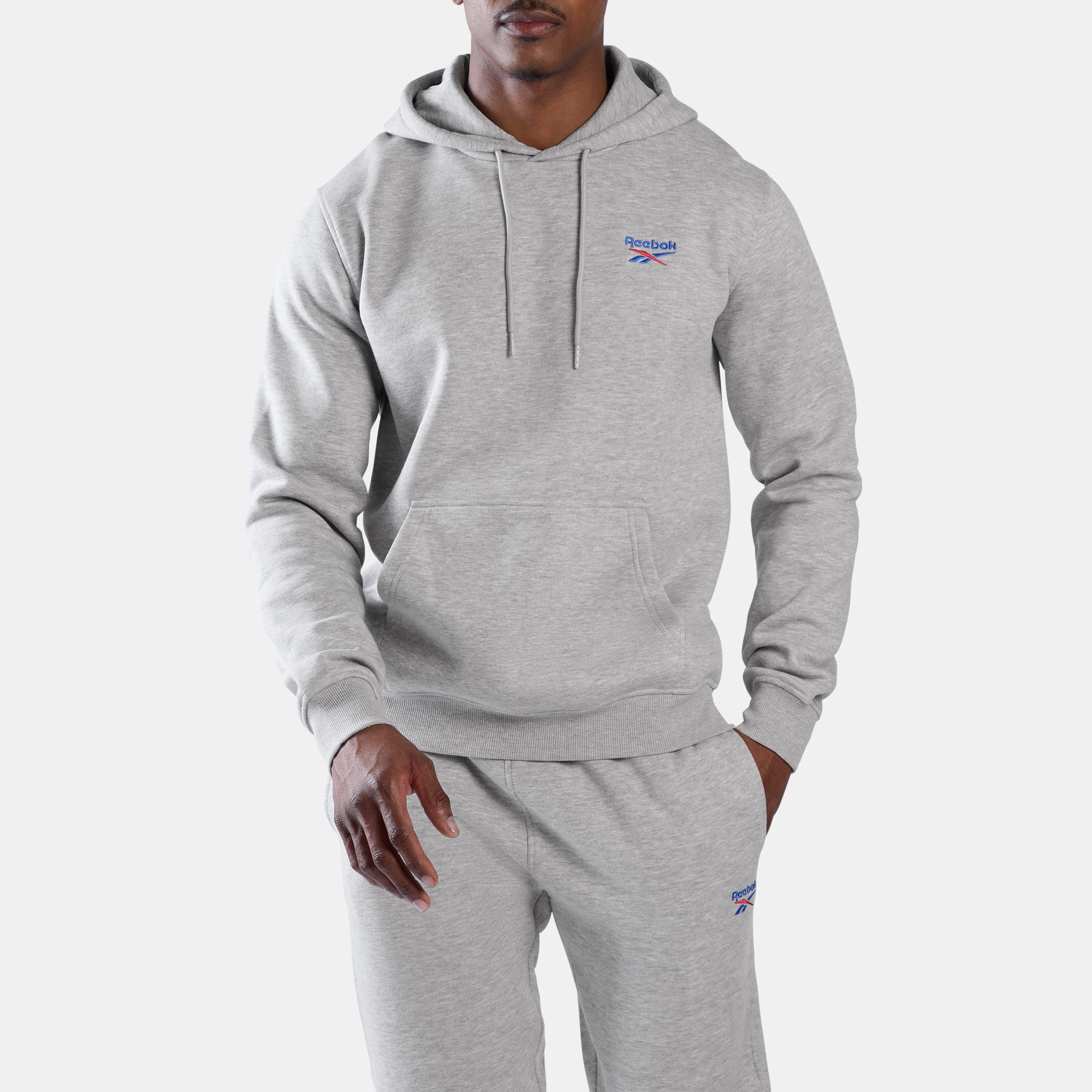 Reebok Kapuzensweatshirt ID 2-COL LOGO FLEECE HOODIE mit Kapuze, Langarm, aus Baumwolle und Polyester, normale Länge