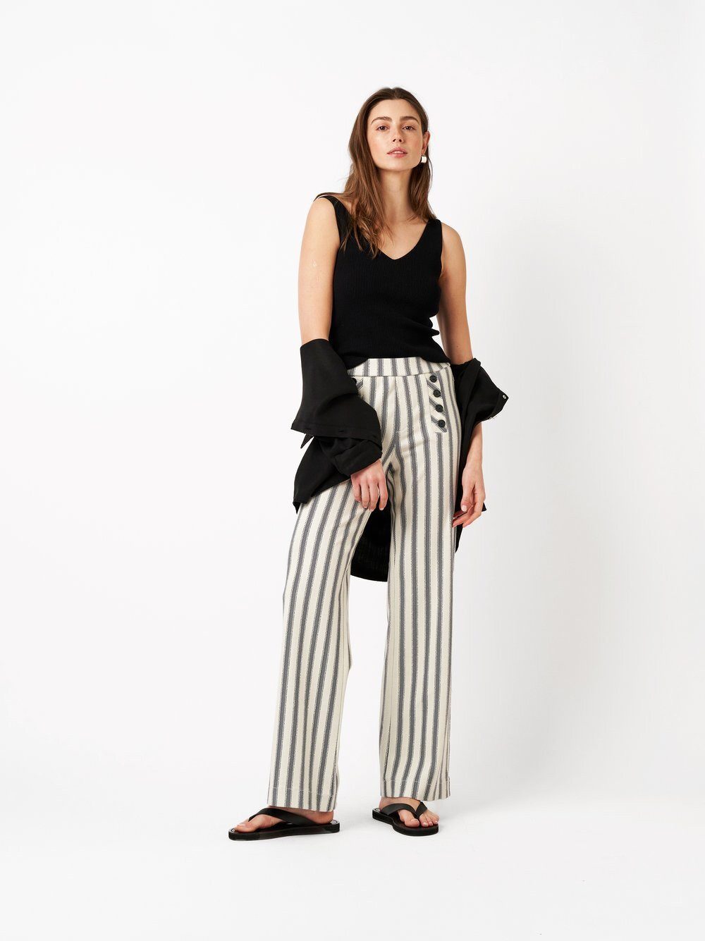 ROSNER Bootcuthose Audrey Sailor (1-tlg) mit Sailor-Front und Streifen