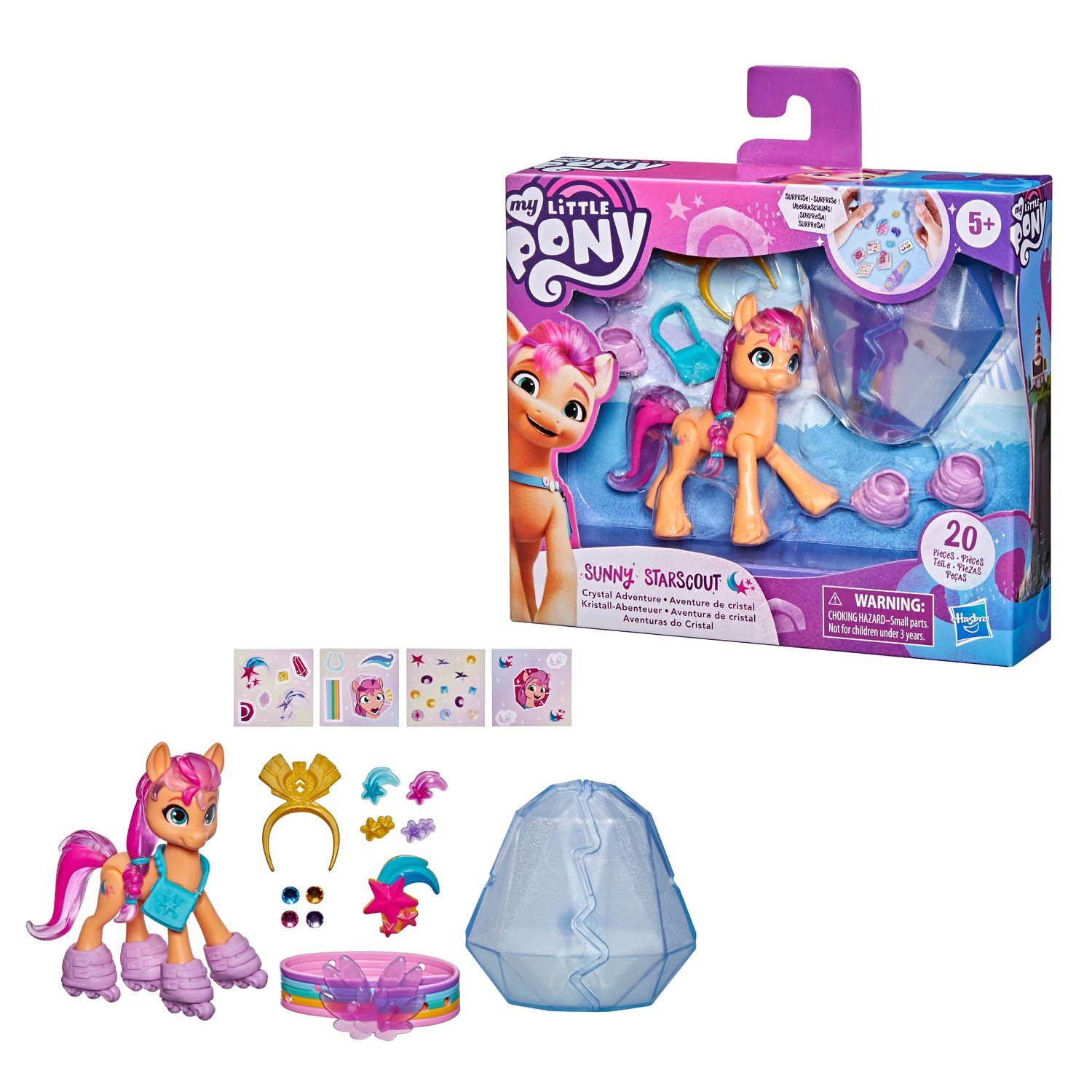 Hasbro Spielfigur Hasbro F17855L00, F24545L00 - MLP CRYSTAL ADVENTURE PONIES SUNNY