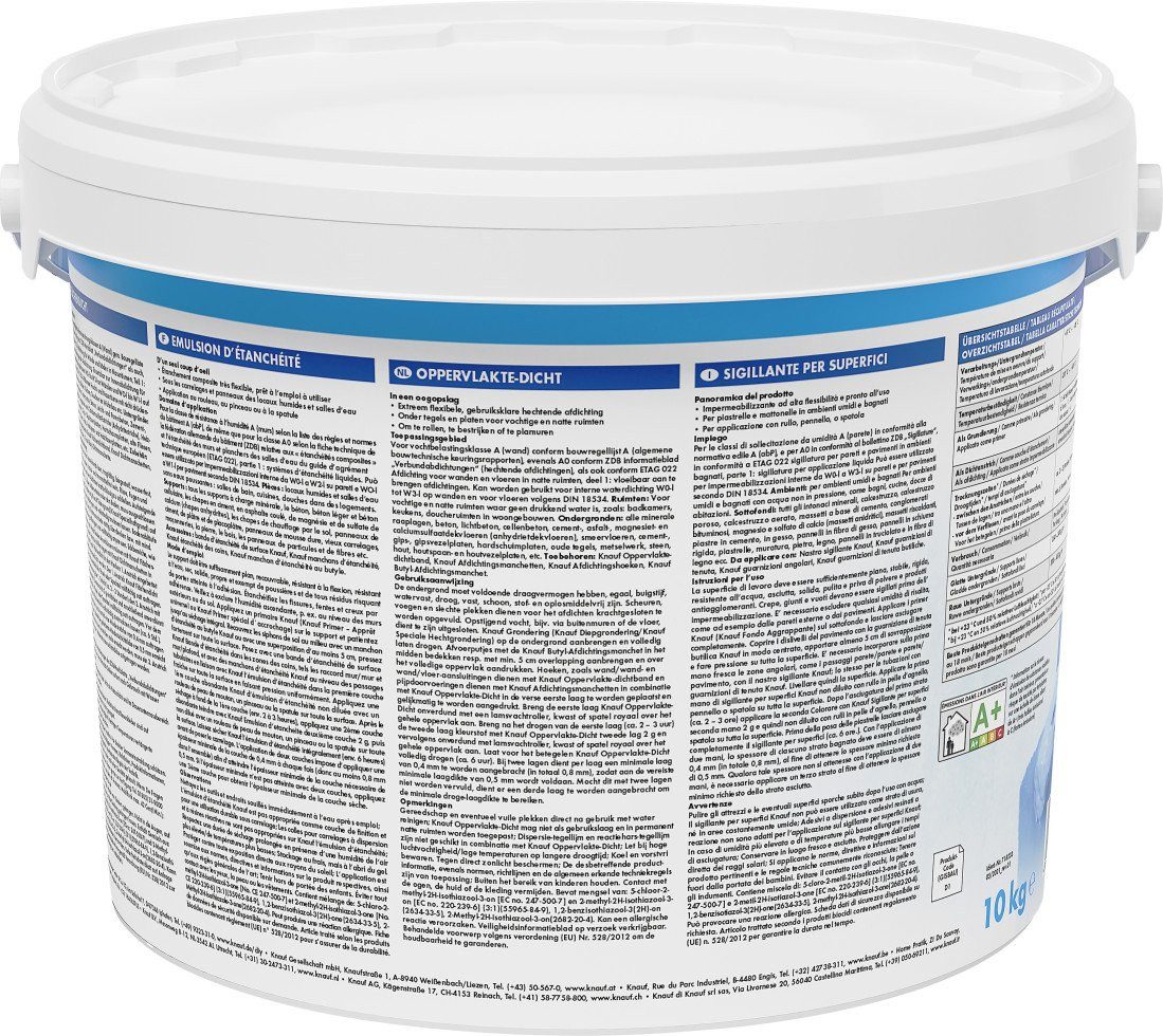 KNAUF Bodenfliese Knauf Flächendicht 10 kg, ABS, Blau