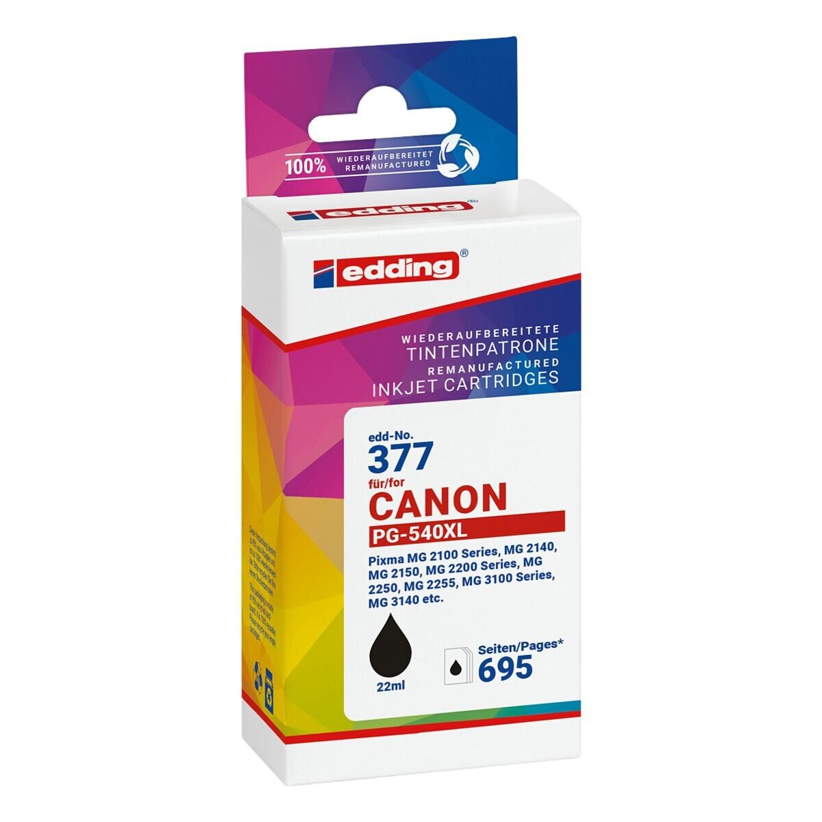 edding Tintenpatrone (ersetzt Canon »PG-540XL«, Pigment-Tinte)