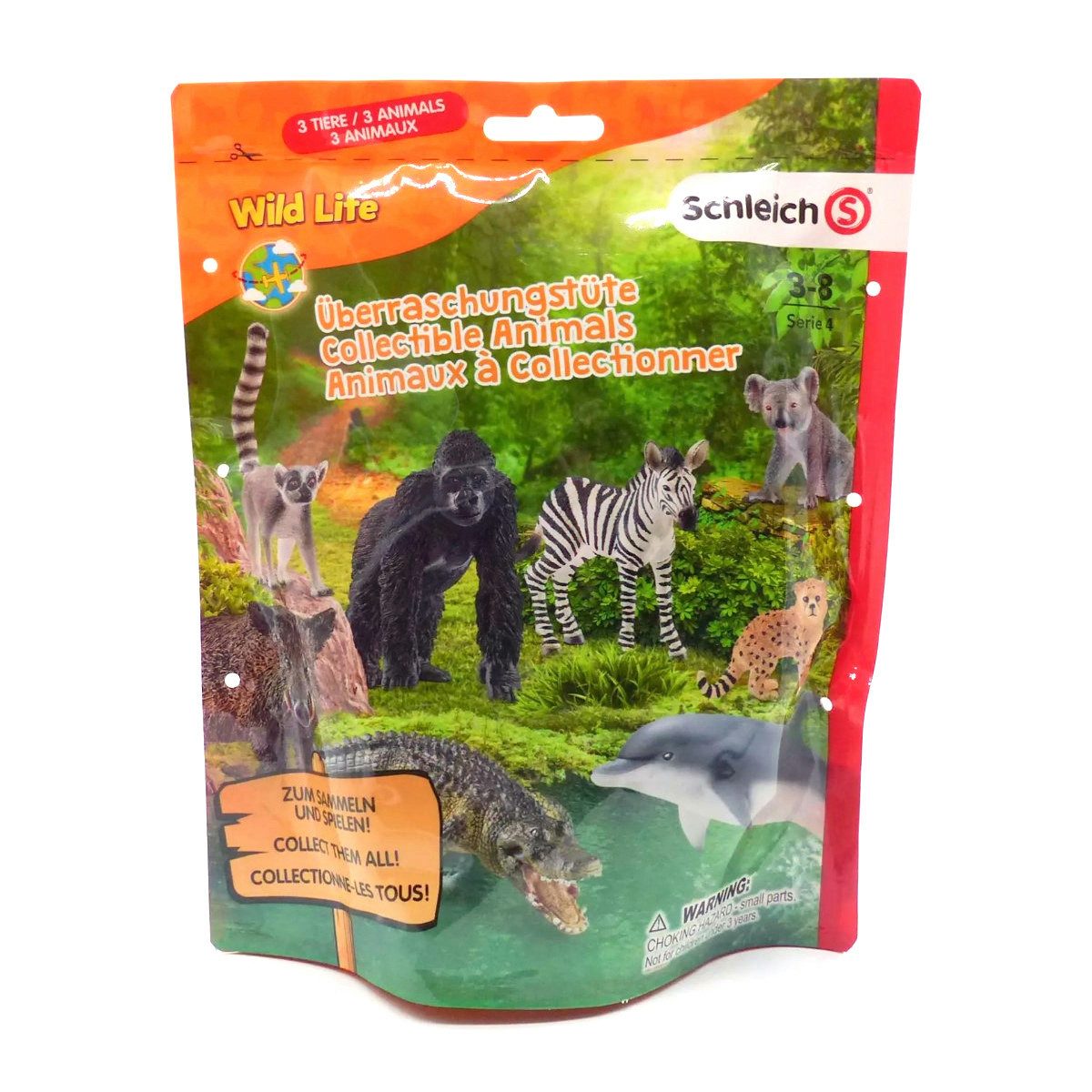 Schleich® Spielfigur Wild Life - Überraschungstüte, 3 Wilde Tiere, zufällig ausgewählt
