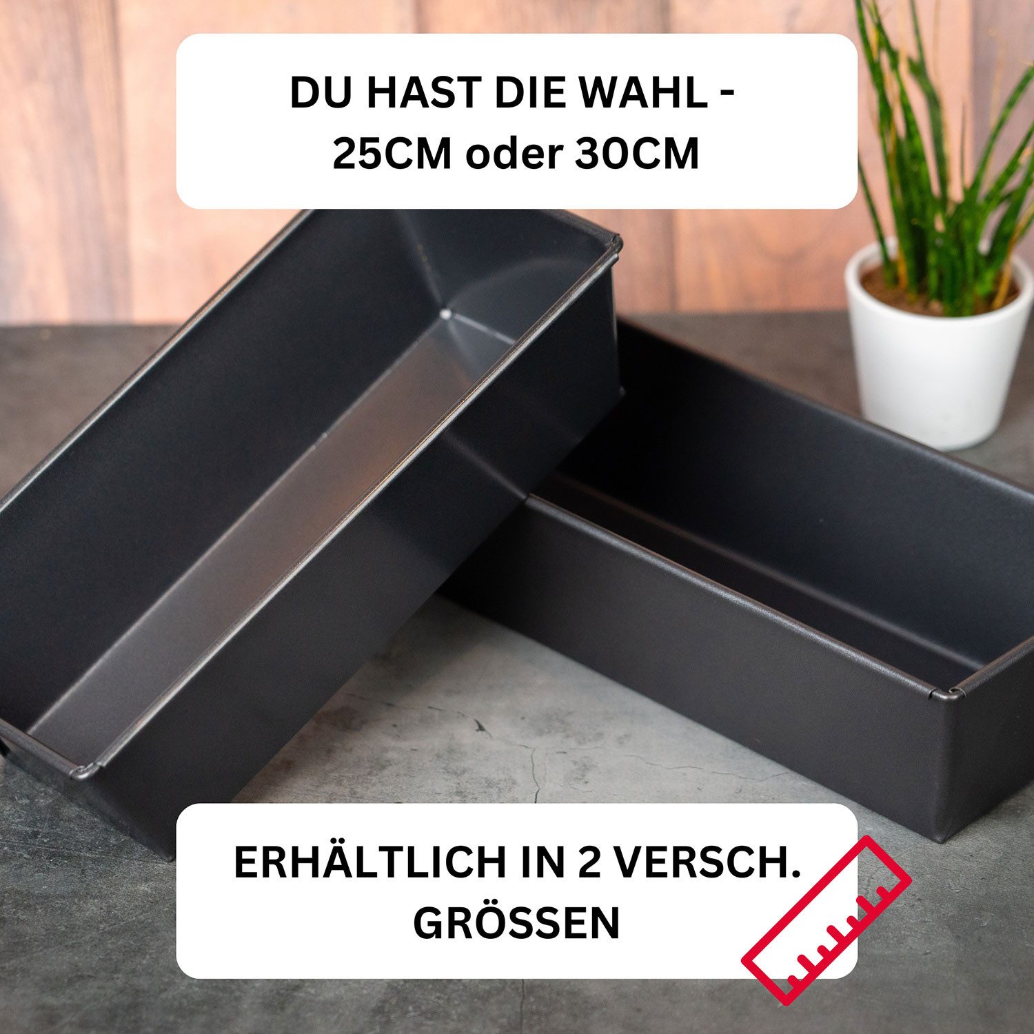 WESTMARK Kastenform Königskuchenform, Länge: 25 cm, mit Antihaftbeschichtung, Back Klassik