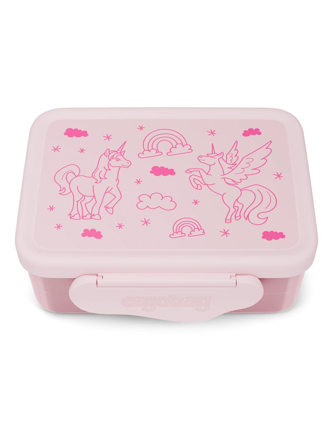 ergobag Lunchbox Edelstahl Brotdose, Edelstahl, (Edelstahl Brotdose, 3-tlg., 1x Brotdose, 1x Trennfach), spülmaschinengeeignet bis 45 Grad, Handwäsche empfohlen