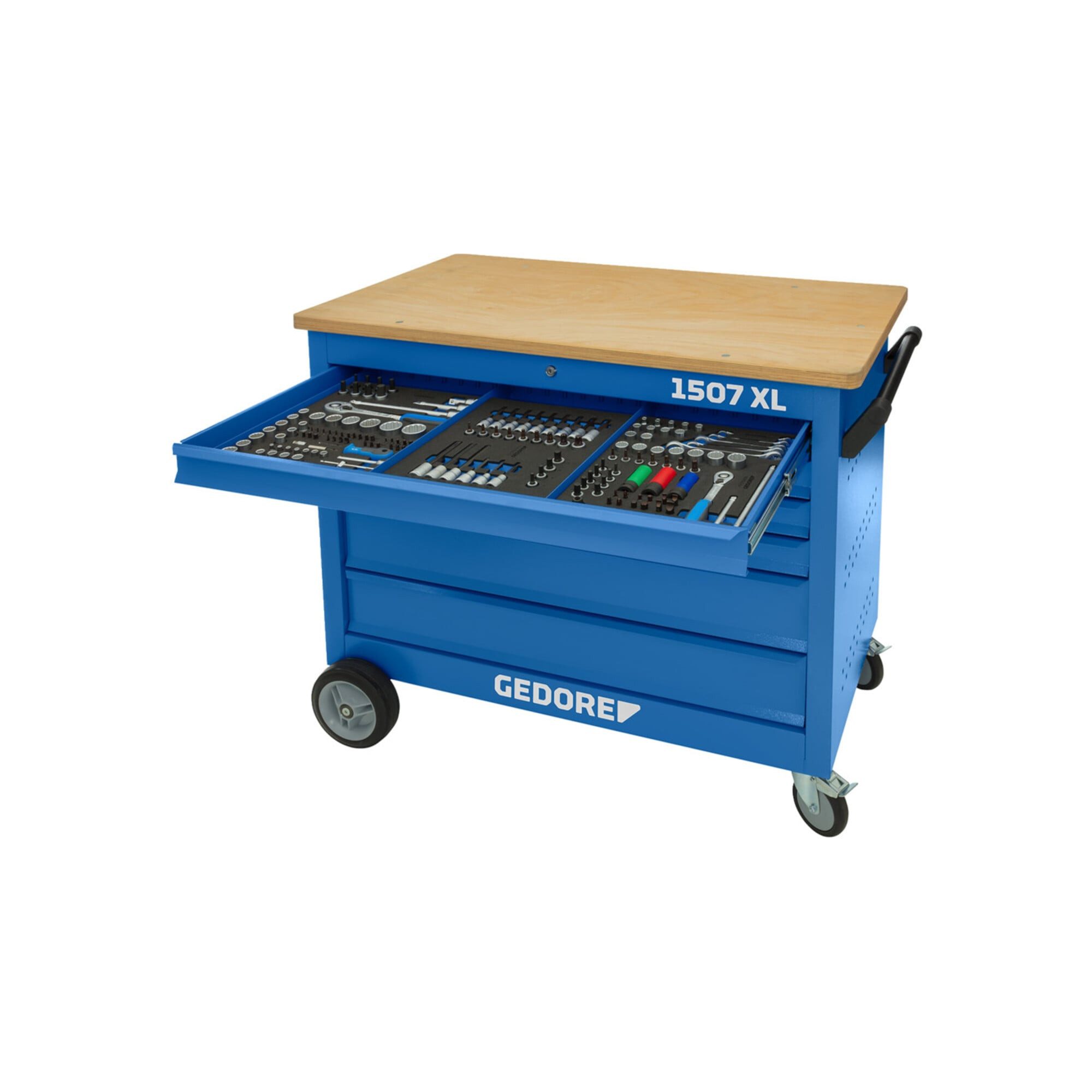 Gedore Bit-Set Gedore Rollwerkbank mit Werkzeug-Sortiment 308tlg