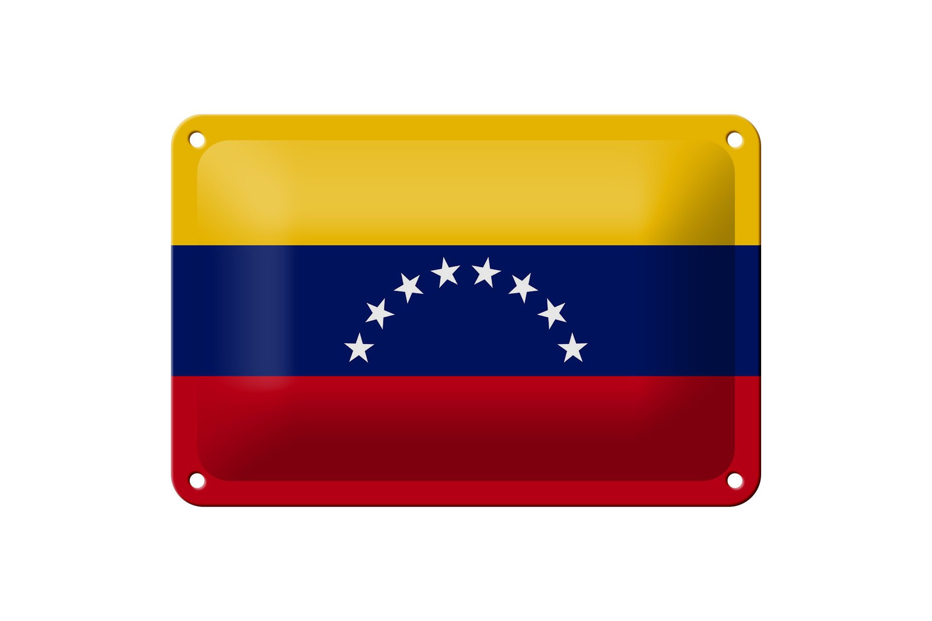 Metallschild Flagge Venezuelas 18x12cm Flag of Venezuela