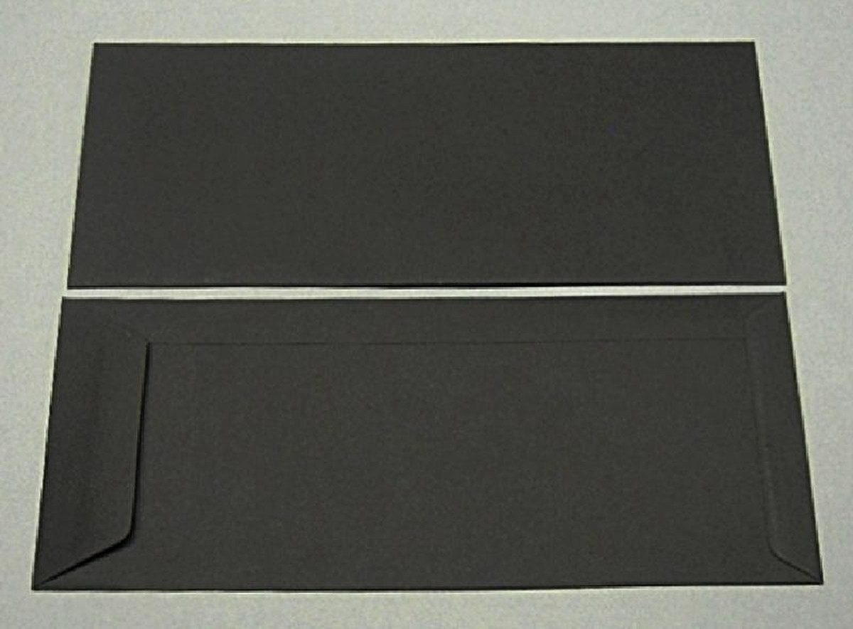 Blanke Briefhüllen Versandtasche Посылочные принадлежности 125x312mm 120g/qm gummiert VE=100 Stück schwarz.