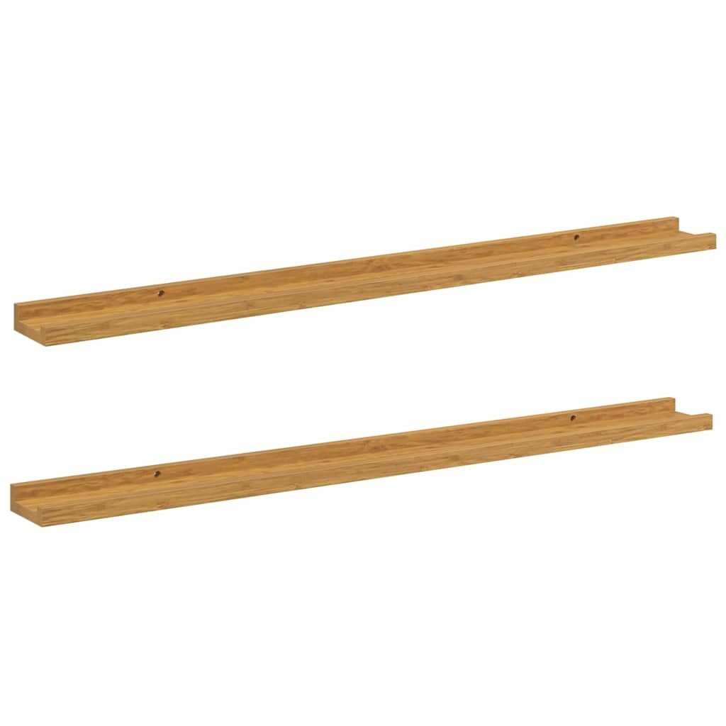 vidaXL Regal Wandregal 2 stk. Beige 100 x 9 x 3 cm Holzwerkstoff, 2-tlg., Wandregal 2 stk. Beige 100 x 9 x 3 cm Holzwerkstoff