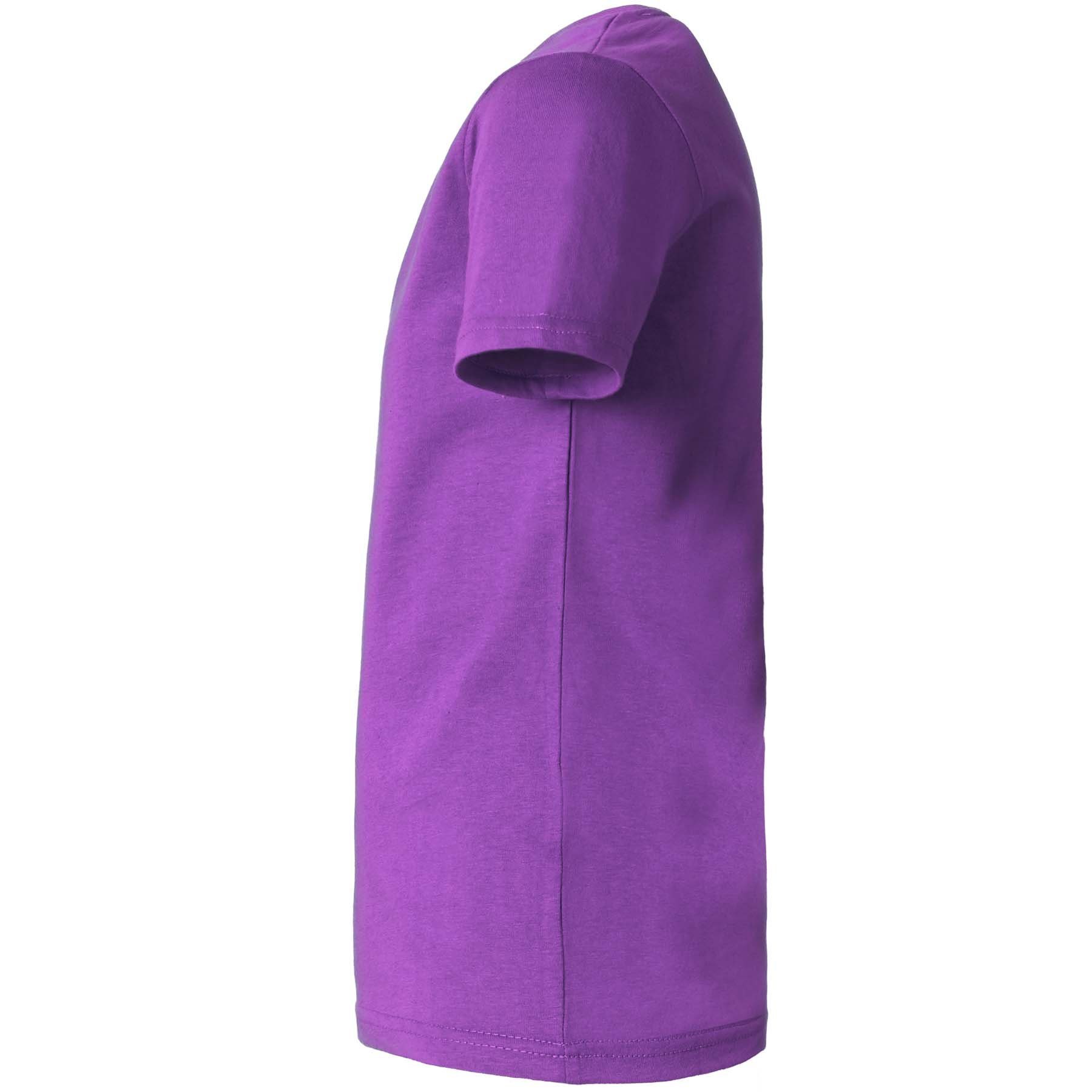 dressforfun T-Shirt Kurzarmtop, Für viele Outfits & Auftritte, Rundhals mit (Freizeitoberteil, Konfektionsgröße XL in lila) Einfarbiges T-Shirt für Männer, Fest – Bild 5 von 5