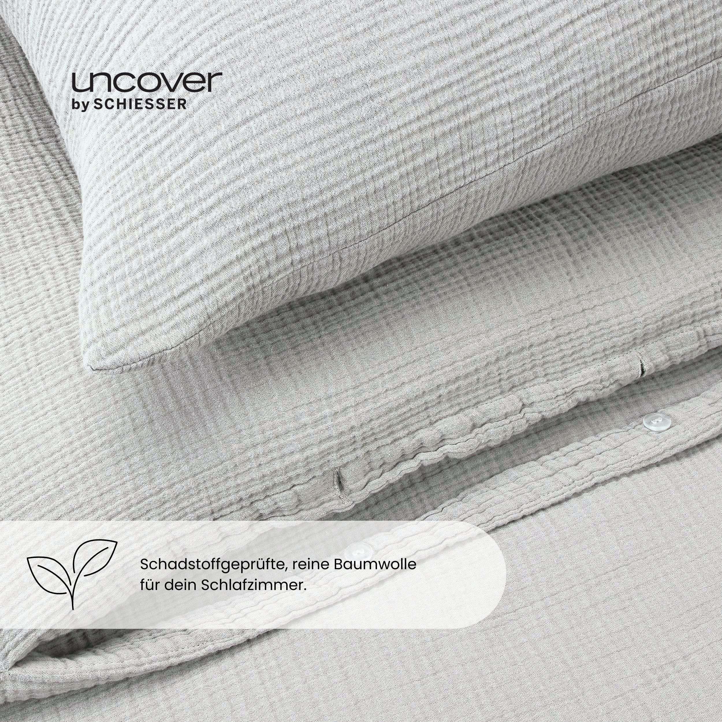 uncover by SCHIESSER Bettwäsche Lennox, Musselin, 2 teilig