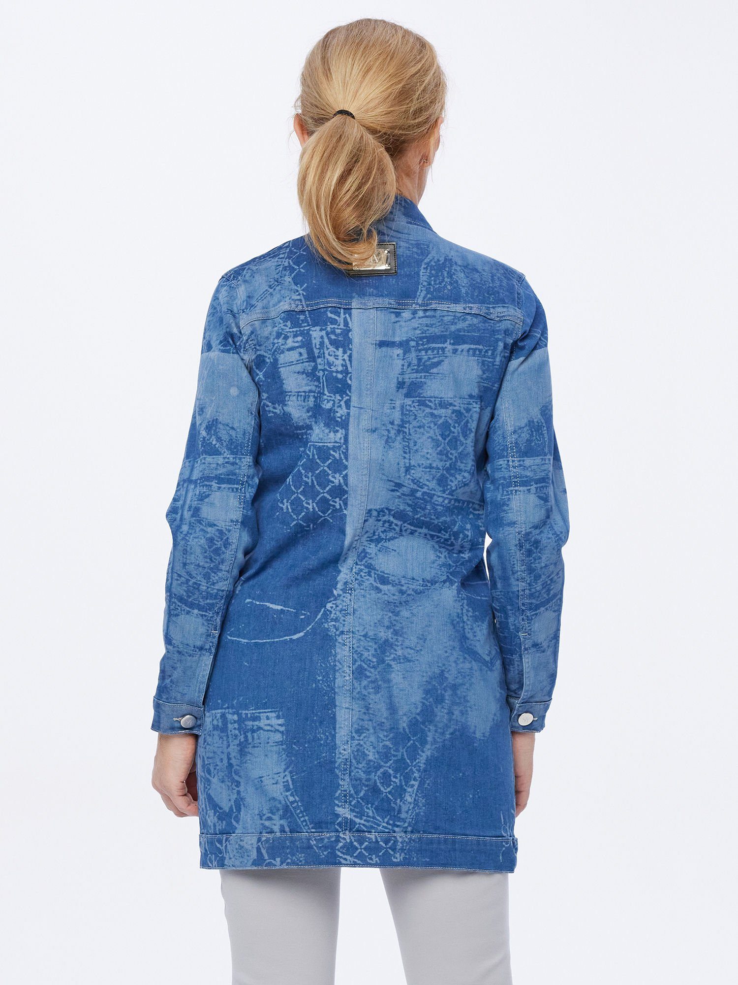Sarah Kern Jeansjacke mit verwaschenen Details günstig online kaufen