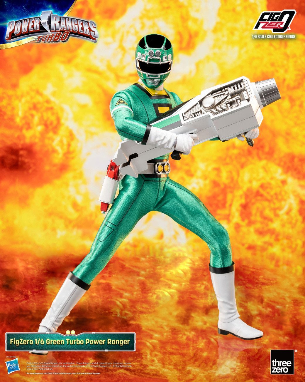 ThreeZero Actionfigur Power Rangers Turbo FigZero Actionfigur 1/6 Green Turbo Power Ranger 3