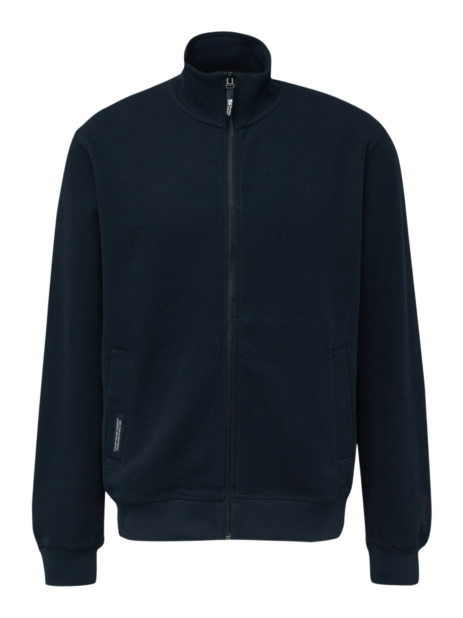 s.Oliver Funktionsjacke blau,Casual,Baumwolle,Unifarben,Stehkragen,Lang,Regular Fit