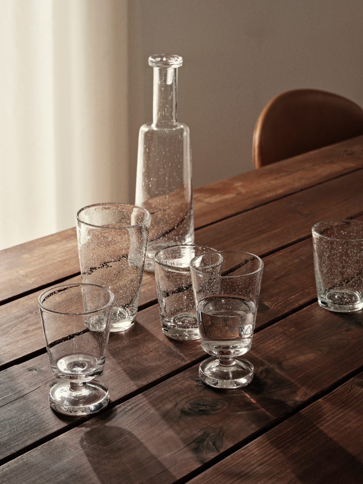 Broste Copenhagen Glas Broste Copenhagen Glass Tall Bubble Glass tall 40 cl, Mundgeblasenes Glas Mit Blasen