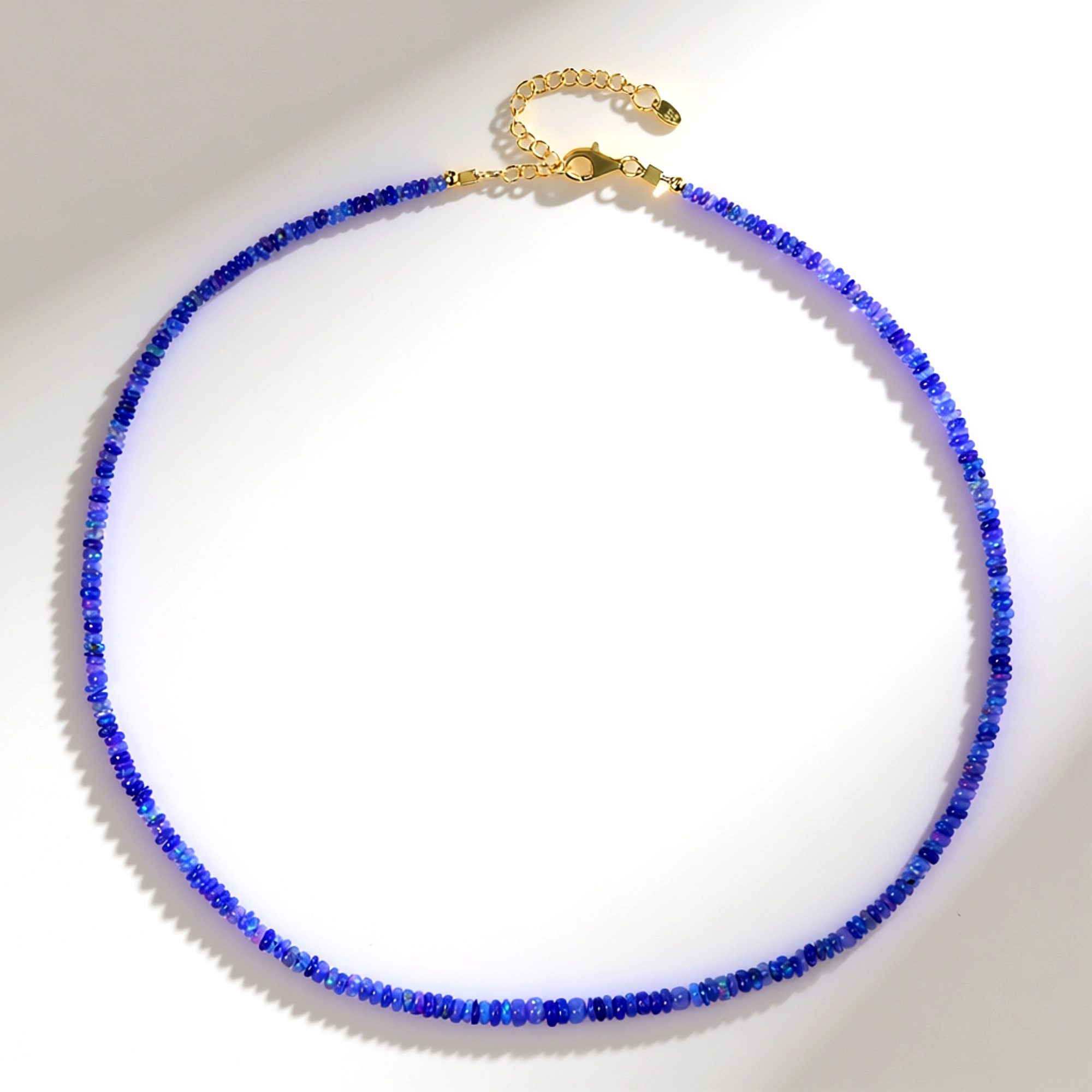 Cavill Silberkette Lavendel Opal 26,2 ct, 925 Silber vergoldet, Damen Echtschmuck, 45 cm (1-tlg)