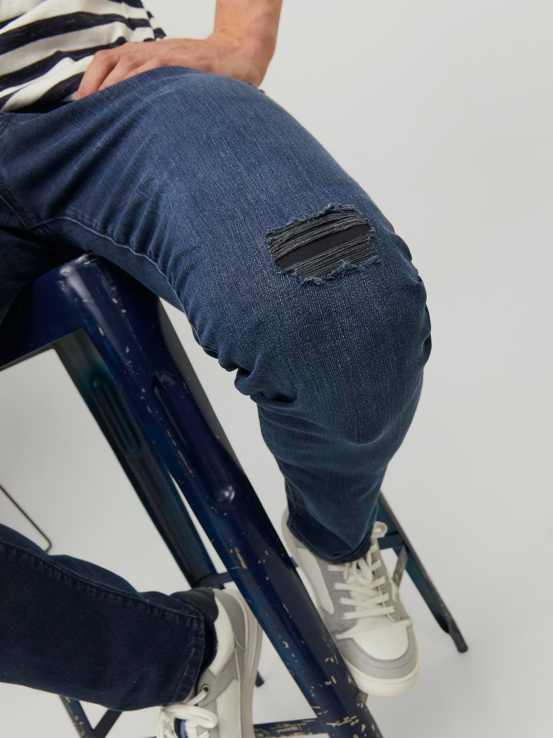 Jack & Jones Slim-fit-Jeans JJIGLENN – Slim-Fit-Jeans mit niedriger Leibhöhe Used, modisch, slim fit, Denim/Jeans