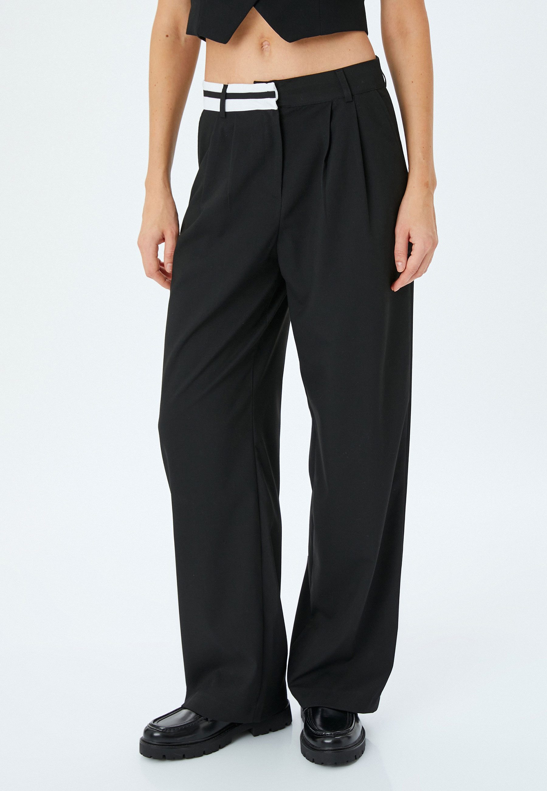 Koton Palazzohose Normale Leibhöhe Wide Leg Palazzohose