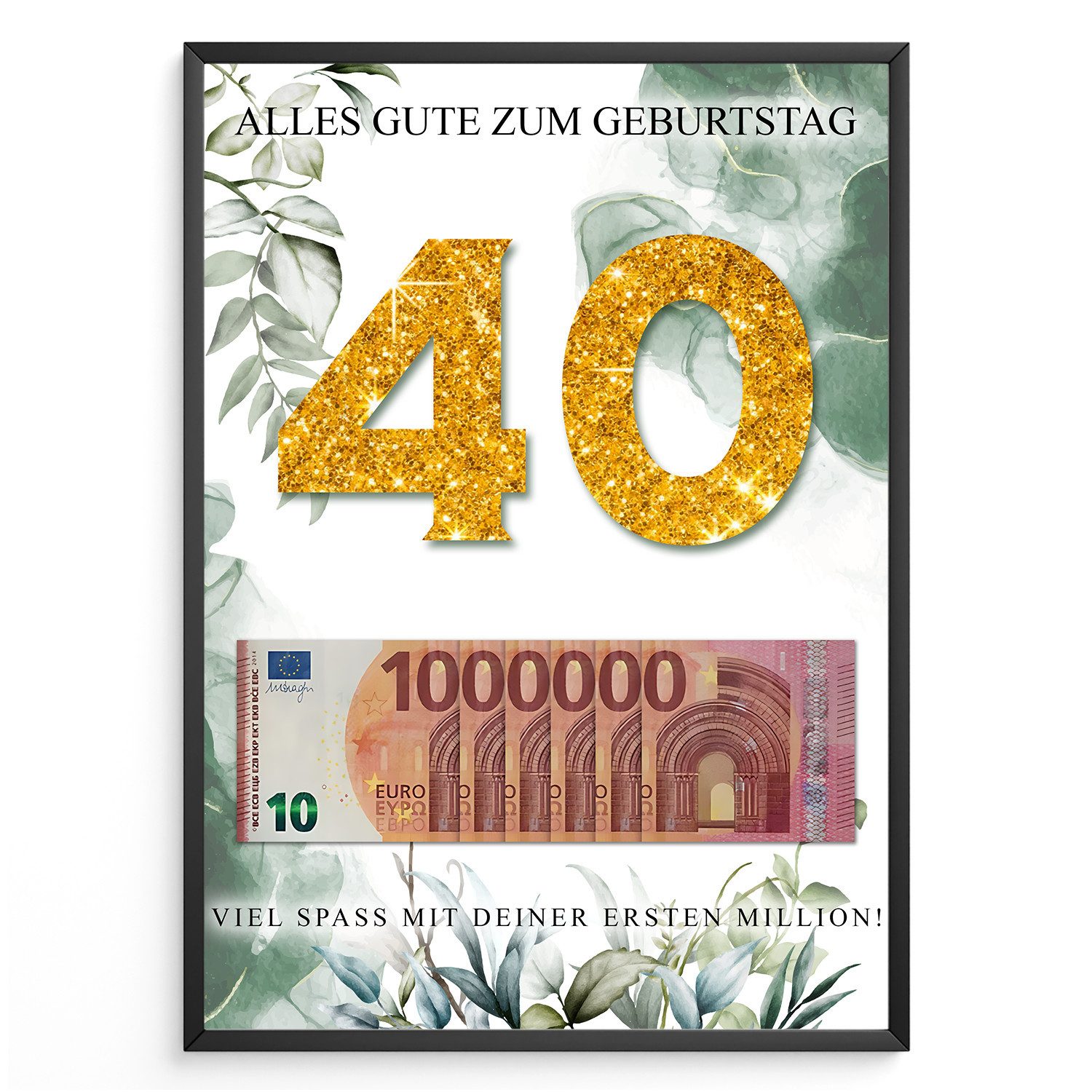 Tigerlino Poster Geldgeschenk Geburtstag Männer Frauen Geburtstagsgeschenk, günstig online kaufen