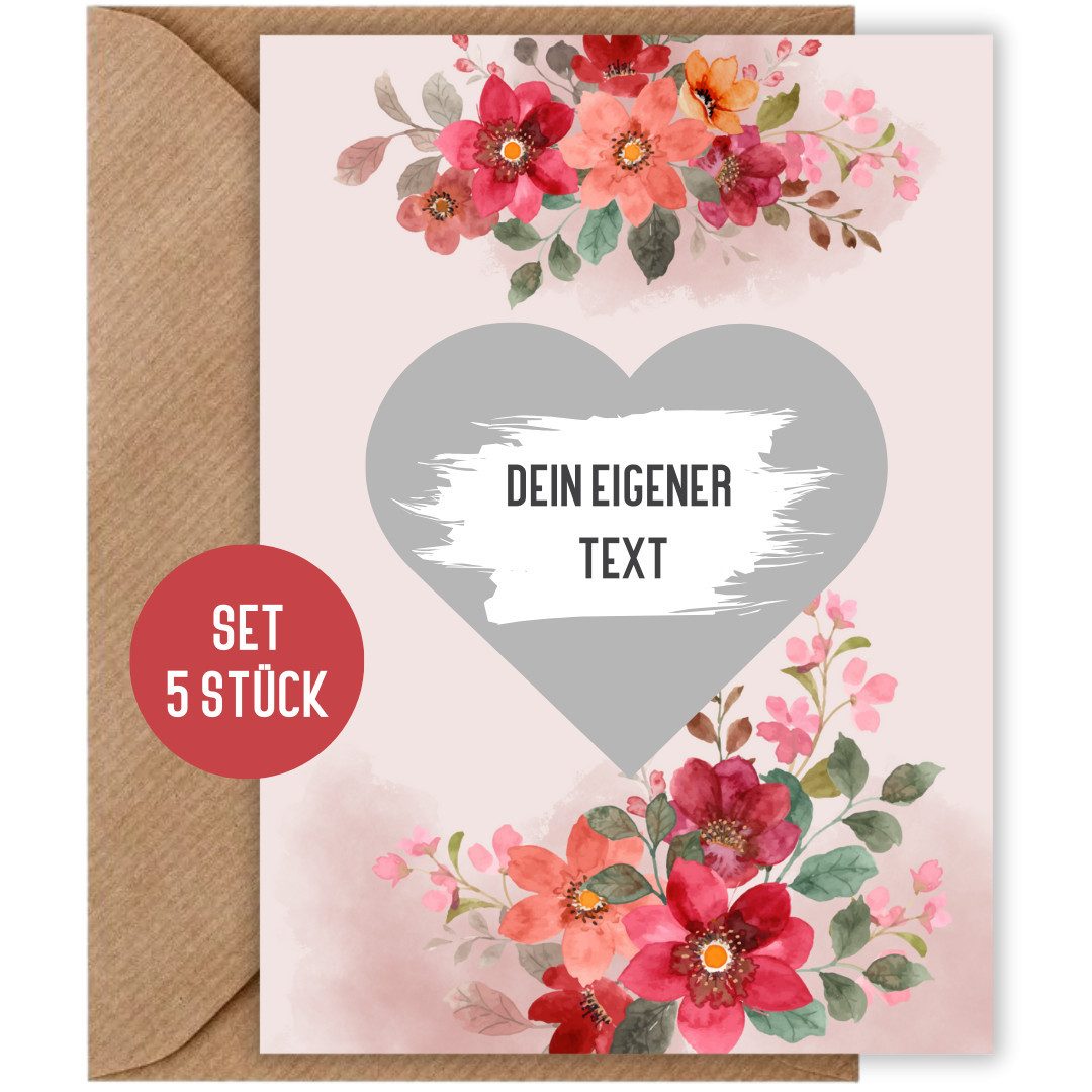 Things of Happiness Postkarte Rubbelkarte Blanko, Glückslos, Rubellos, Überraschungskarte, Set 5 Stück