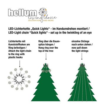 Hellum LED-Lichterkette Quick Lights 2,1m 400 BS ww/grün. außen