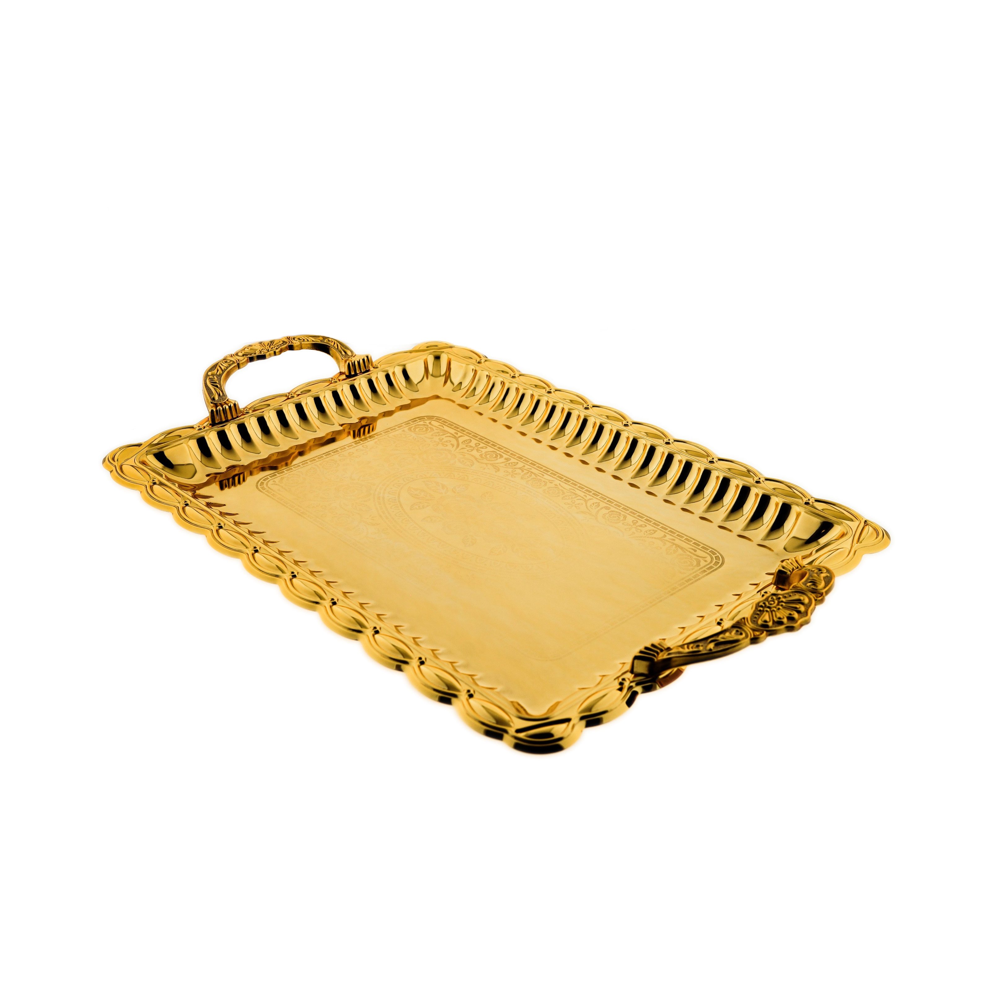 Almina Servierplatte 2er Set aus hochwertigem 18/10-Edelstahl - Elegant & langlebig, Edelstahl, (Packung, 2-tlg., 2er Set), 18/10-Edelstahl