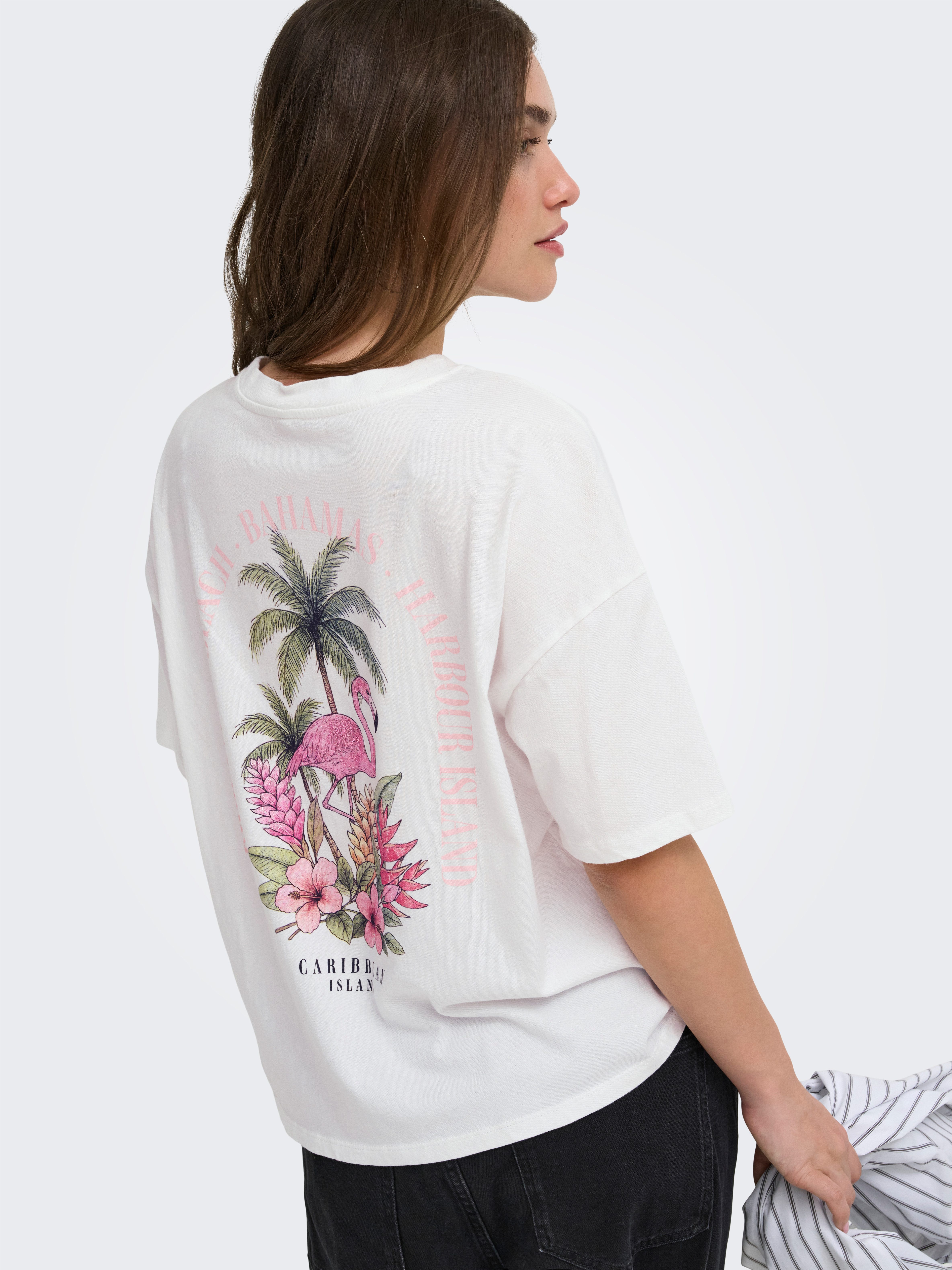 ONLY Kurzarmshirt ONLLUCY BOXY S/S TOP JRS Baumwolle, Rundhals – Bild 2 von 5