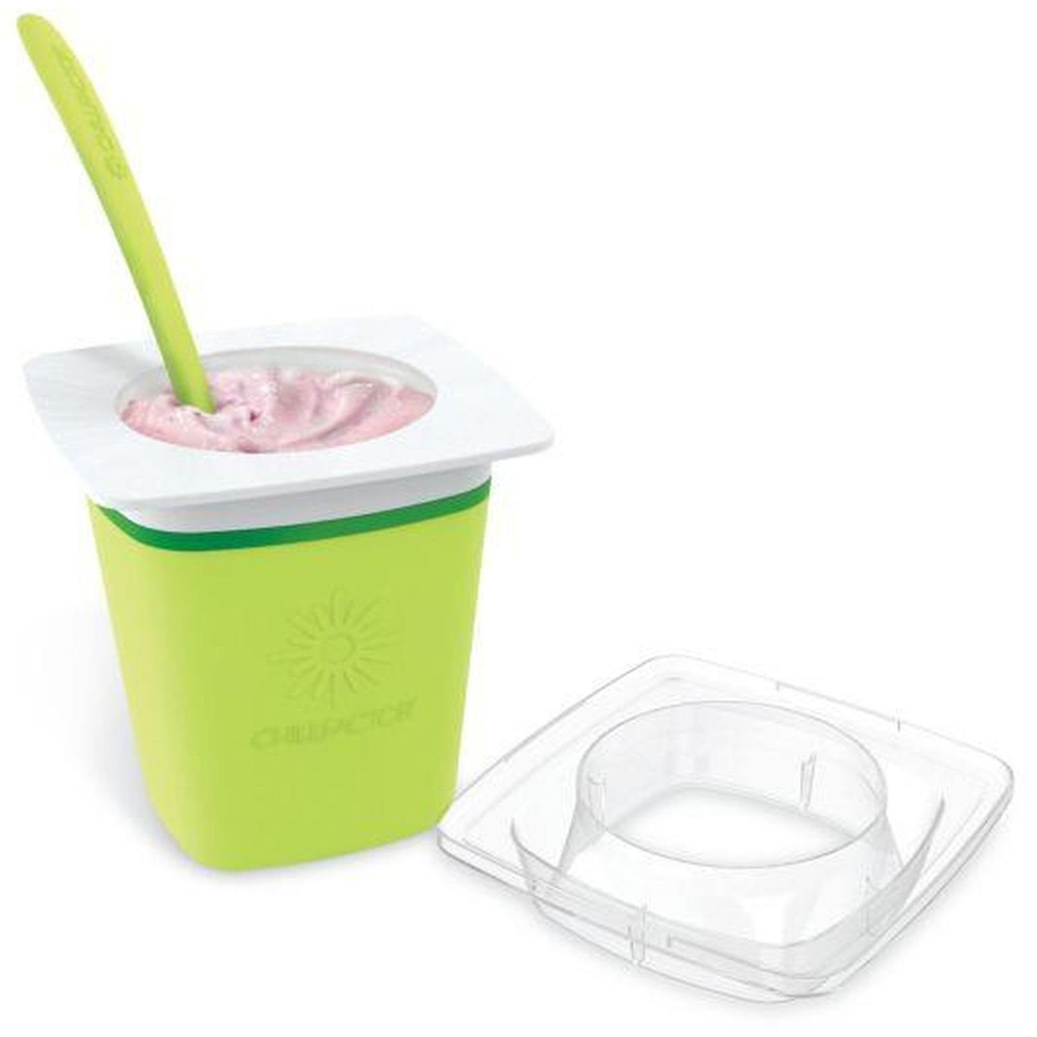 - Factor Chill Joghurt Maker Markenwarenshop-Style Grün Frozen Aufbewahrungsbecher 400ml Joghurt Eis