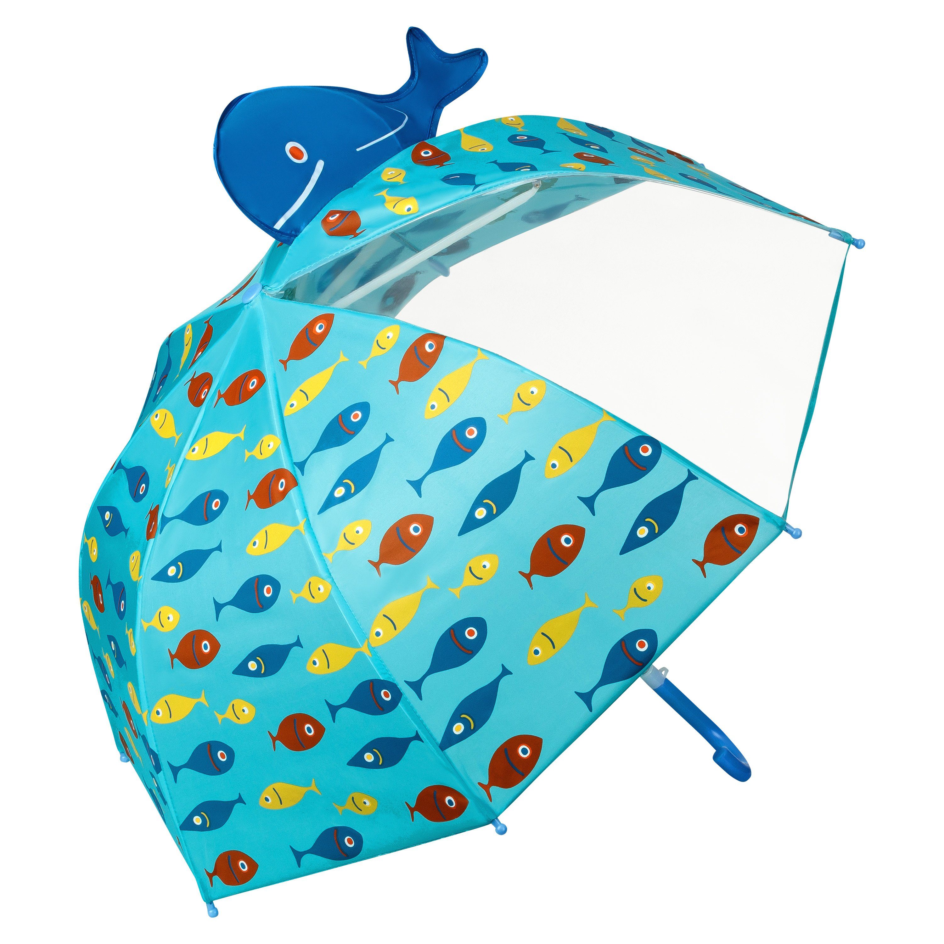 von Lilienfeld 8 Kinderschirm Meer VON ca. Stockregenschirm Junge Fische Regenschirm Fischschwarm Jahre, bis LILIENFELD Mädchen Schirmspitze abgeflachte Kinderregenschirm