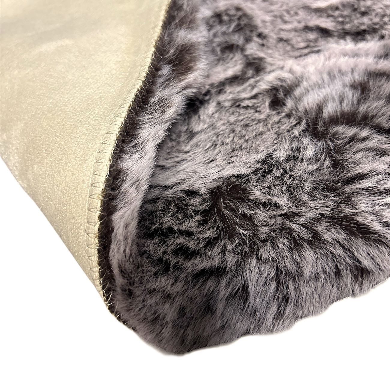 VIVA Home Fellteppich Teppich Dekofell Kuschelfell meliert Ø 90 cm, kuschelweich und warm