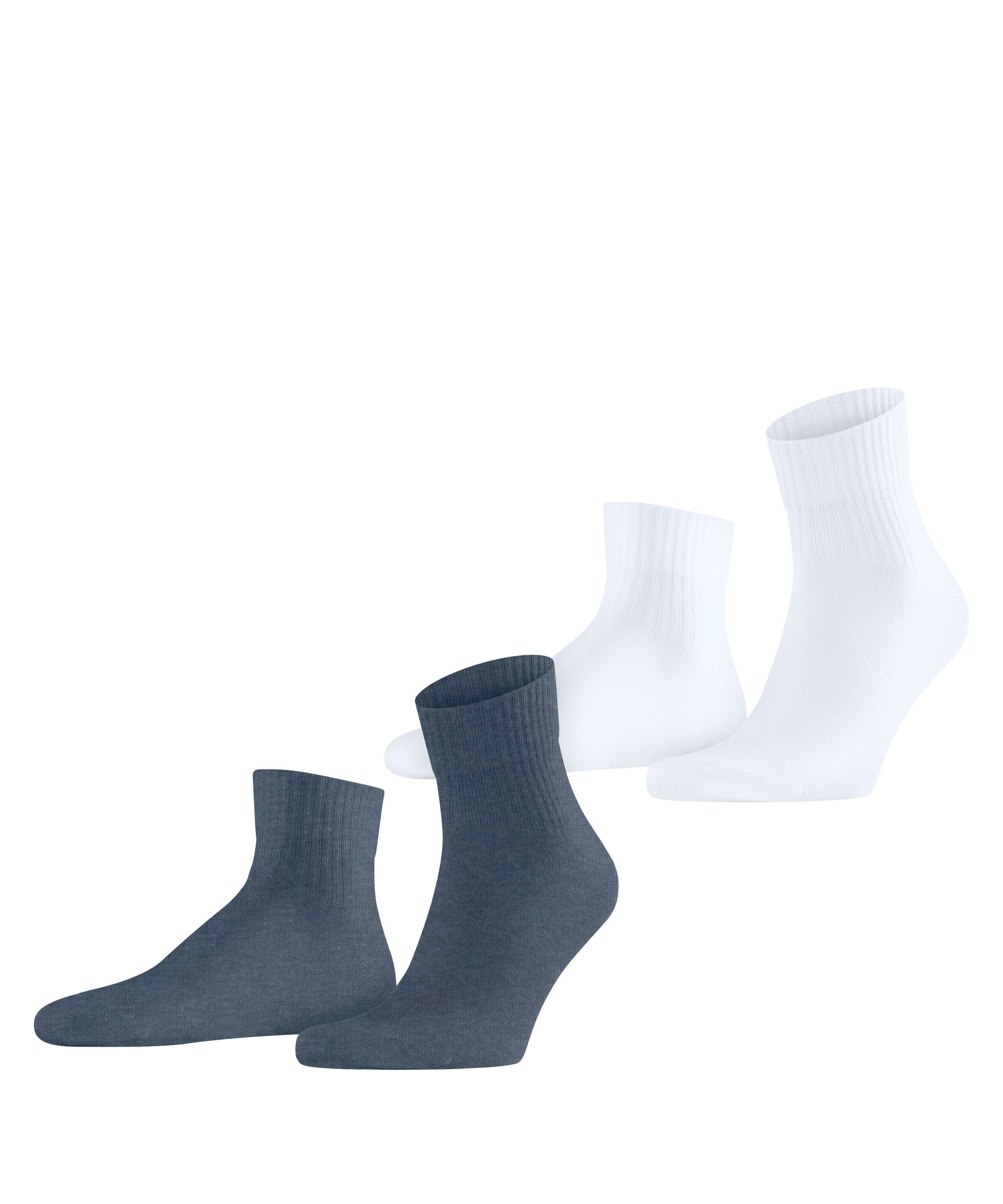 Socken Plain Rib 2-Pack Kurzsocken