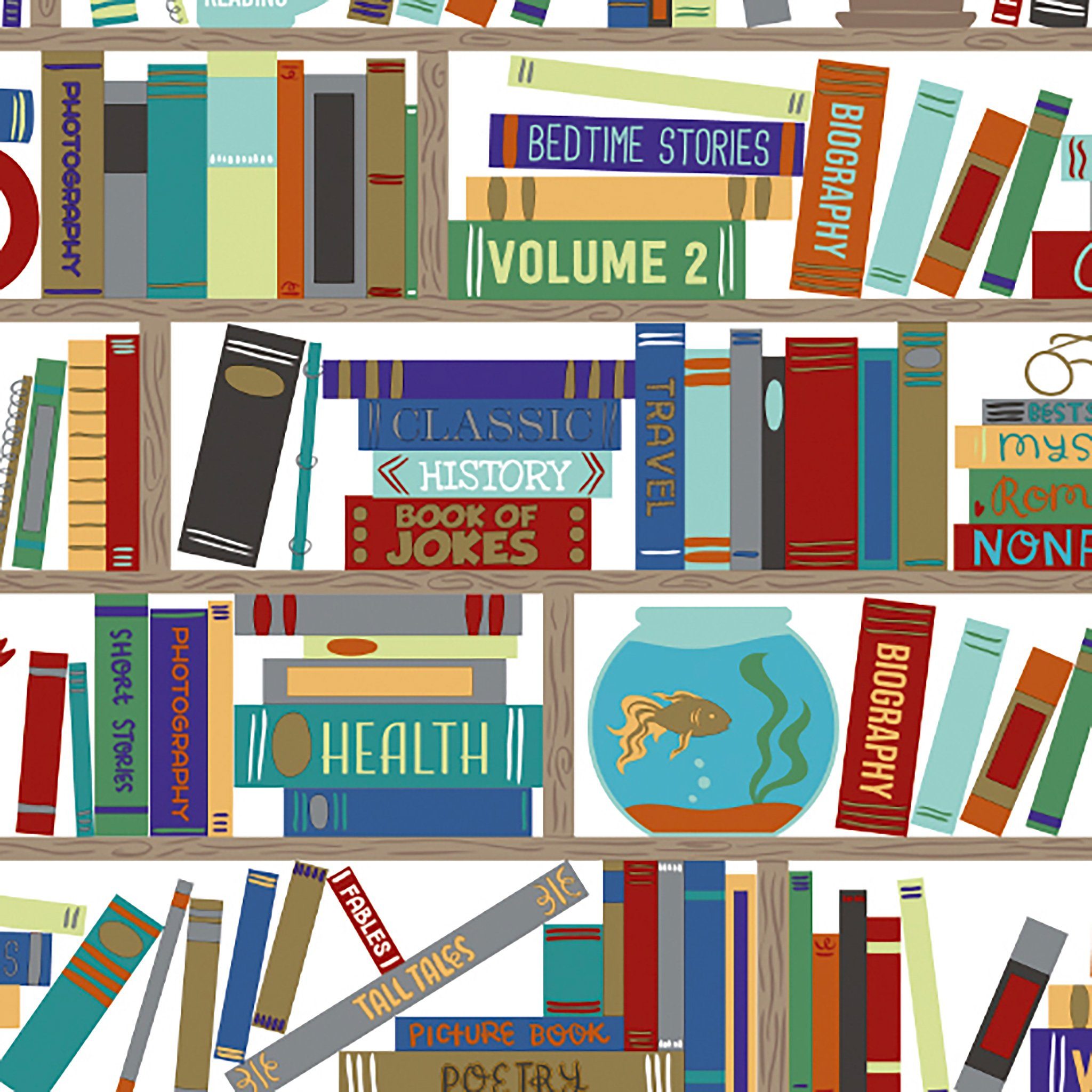 Star Geschenkpapier, Geschenkpapier Bücher Motiv 70cm x 2m Rolle Bunt