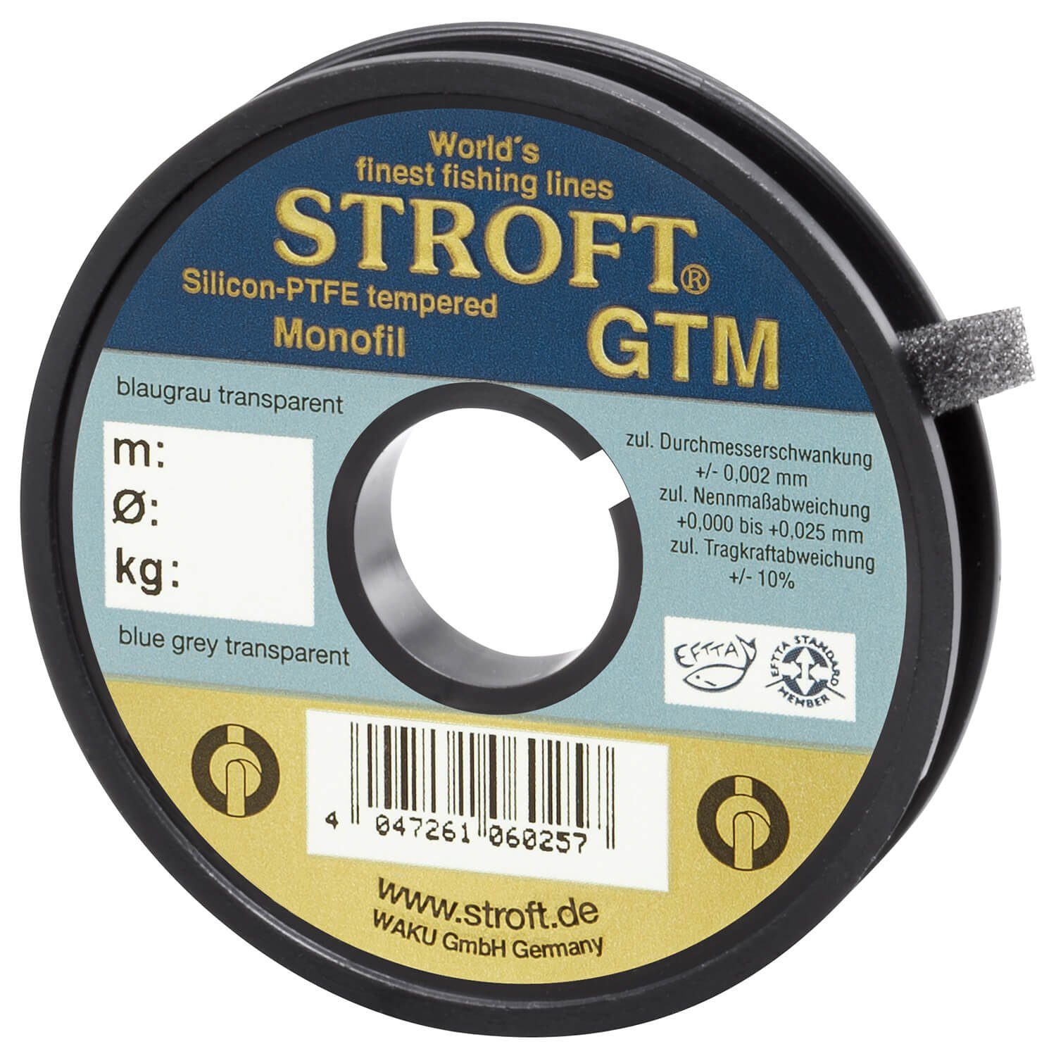 Stroft Angelschnur Schnur STROFT GTM Monofile 25m, 25 m Länge, 0.10 mm Fadendurchmesser, (1-St), 1.4kg Tragkraft
