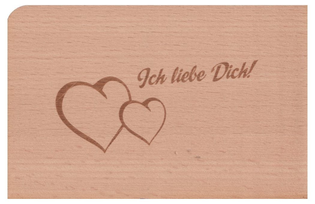 holzpost GmbH Postkarte Holzpostkarte "Ich liebe Dich!"