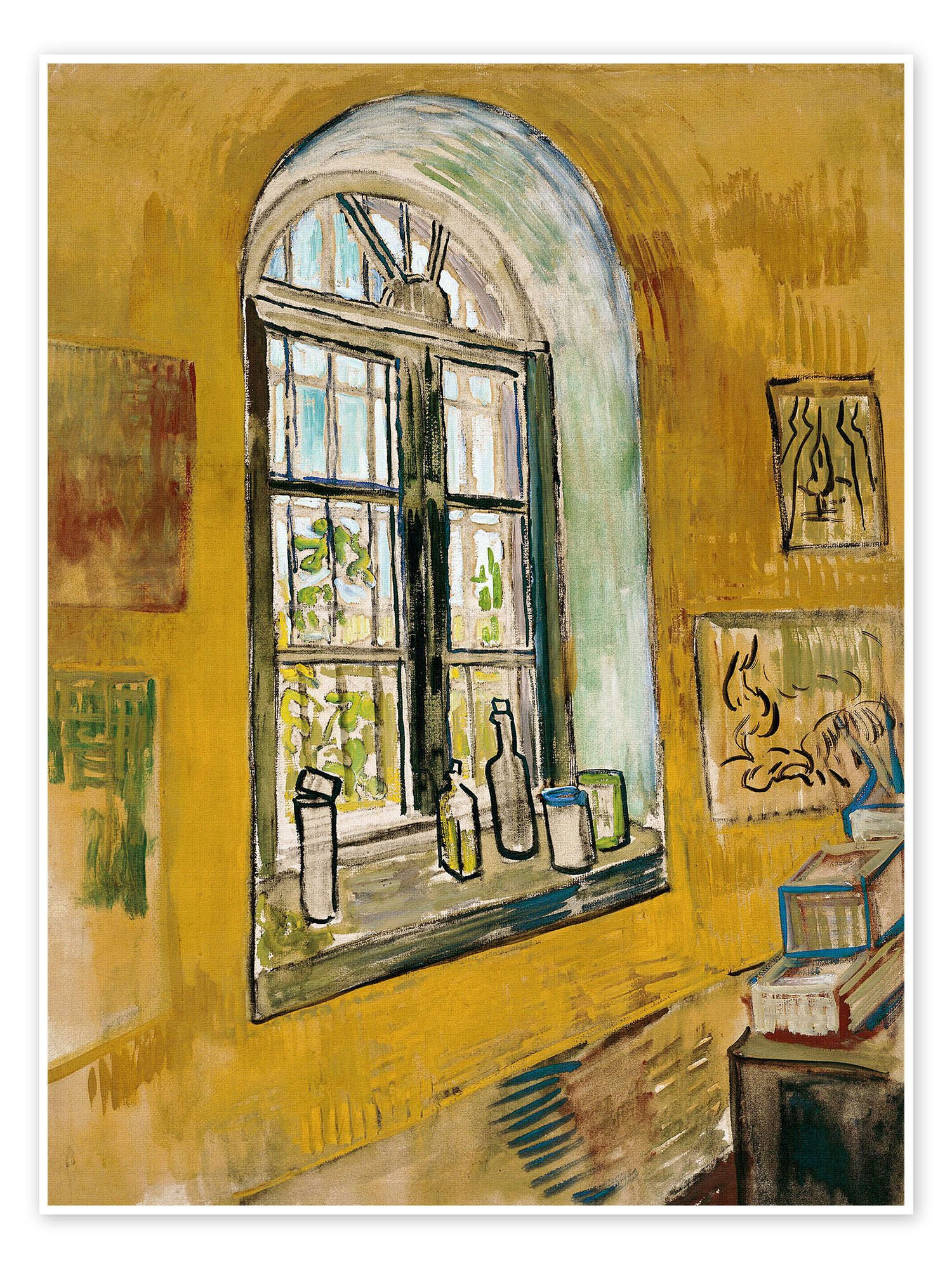 Posterlounge Wandbild Atelierfenster, Vincent van Gogh, erhältlich als Poster, Leinwandbild, Wandsticker oder Acrylglasbild