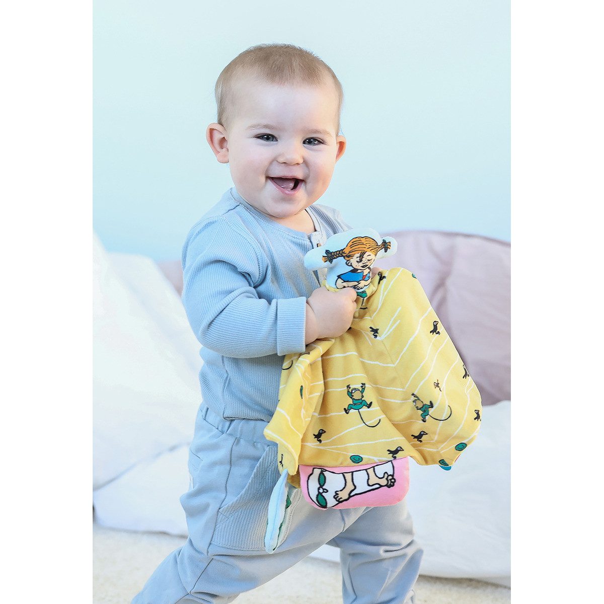 Pippi Langstrumpf Spielmatte Pippi Langstrumpf Unisex Kinder (1-St), Krabbeldecke, Babydecke, Spielmatte, Activity Decke, Motorikspielzeug – Bild 5 von 5