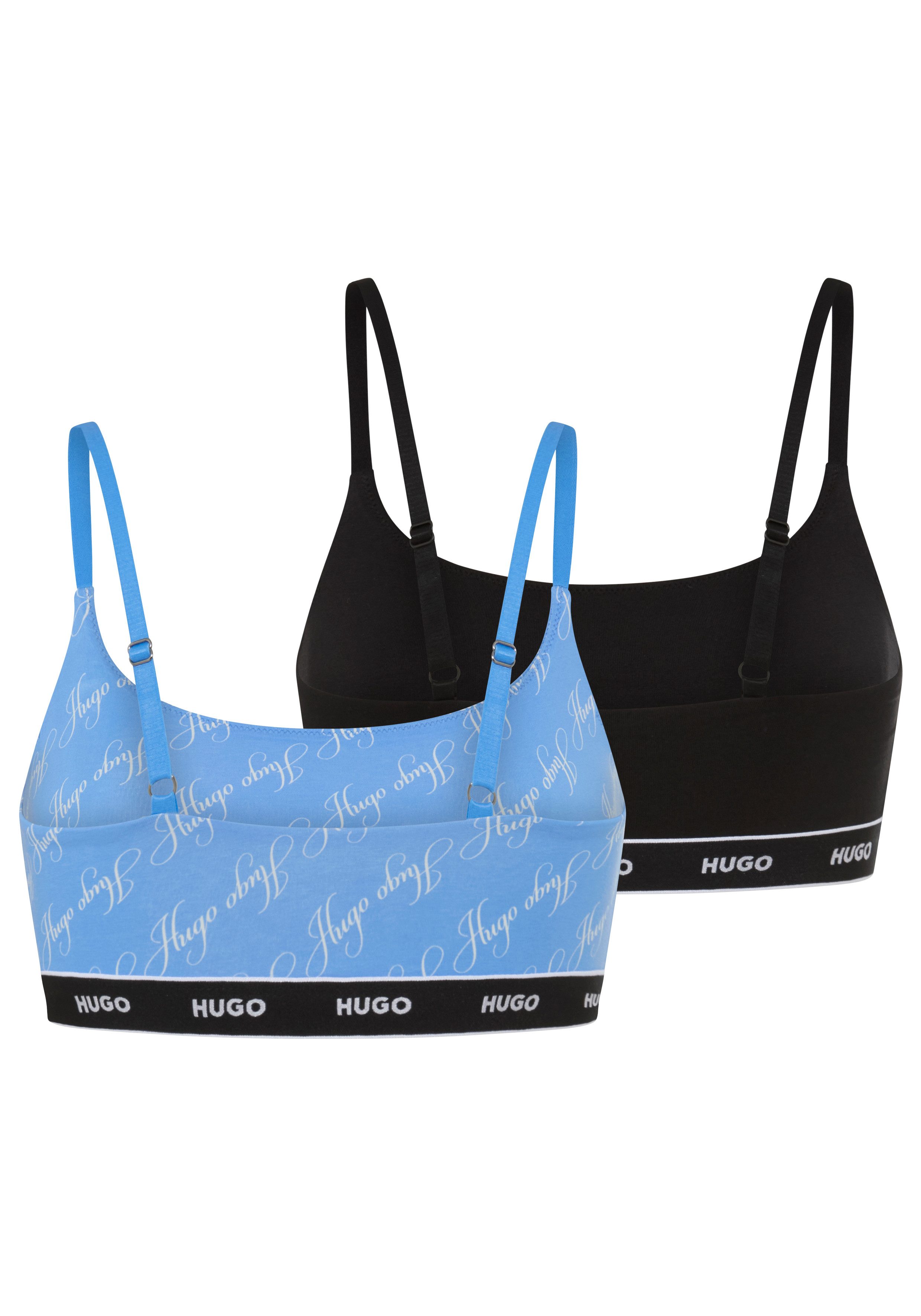 HUGO Bralette TWIN BRALETTE DESIGN (2-tlg) ohne Verschluss, ohne Polsterung