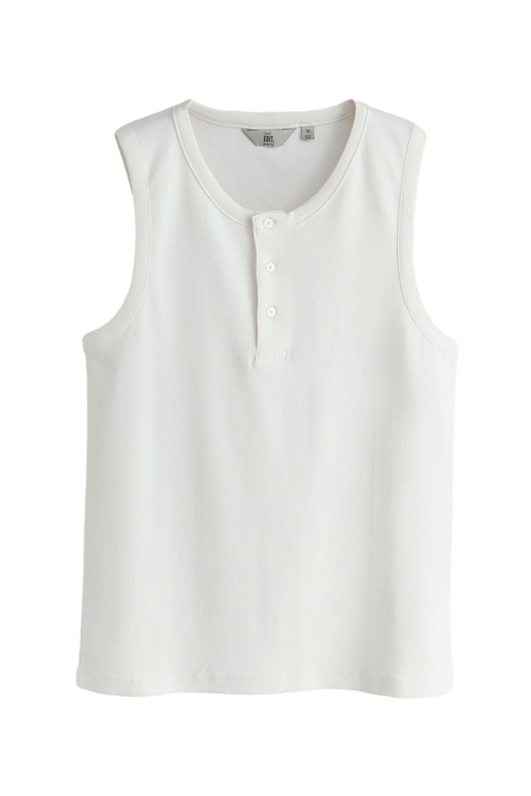 Next Trägertop Geripptes Henley-Trägertop (1-tlg)