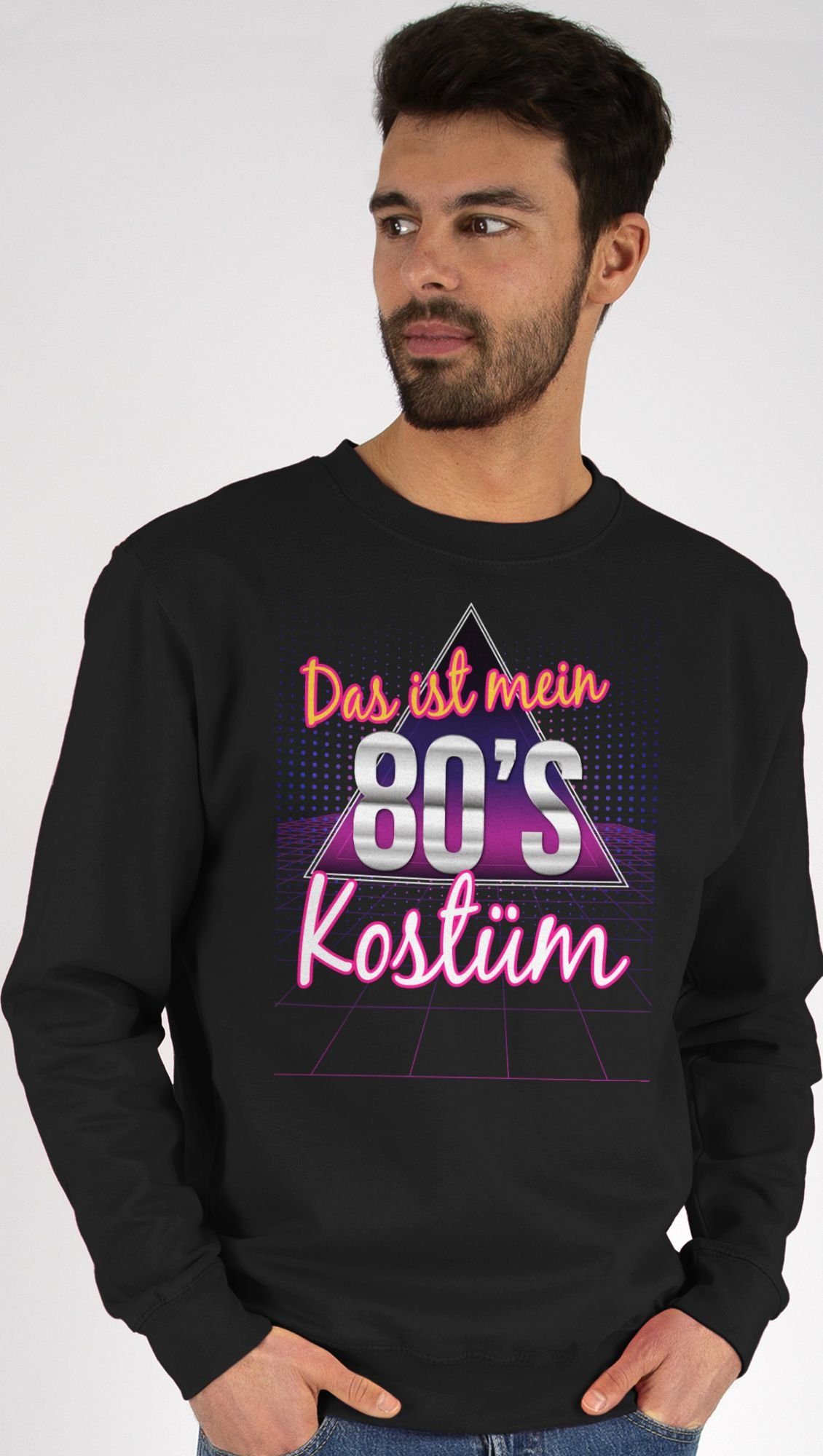 Shirtracer Sweatshirt Das ist mein 80er Jahre Kostüm (1-tlg) Karneval Outfit 2 Schwarz